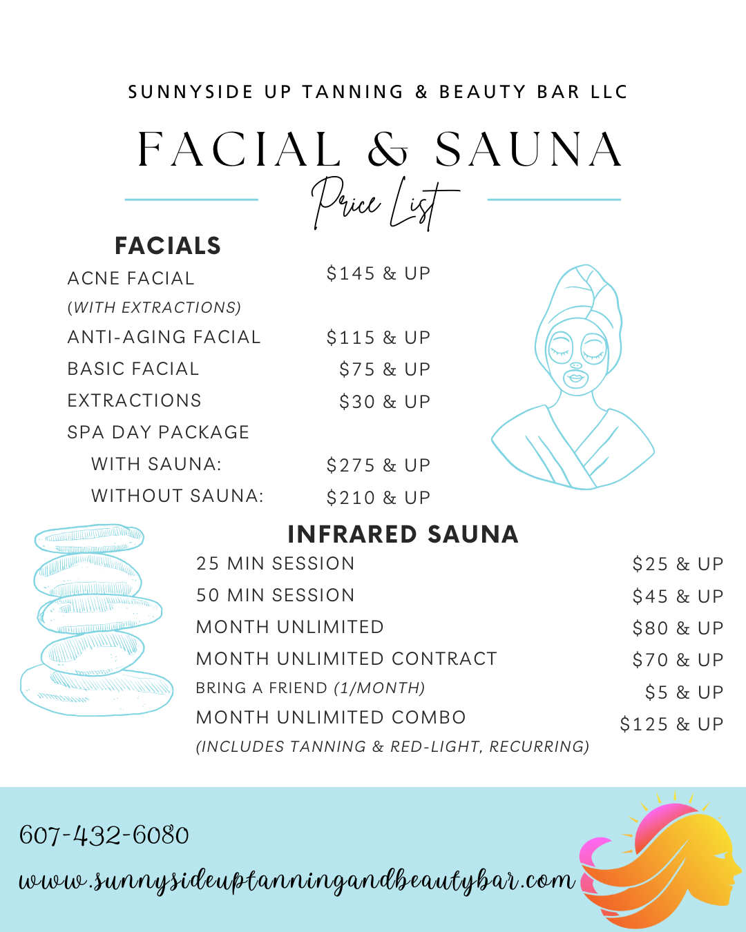 2026 v Sauna & Facial Prices