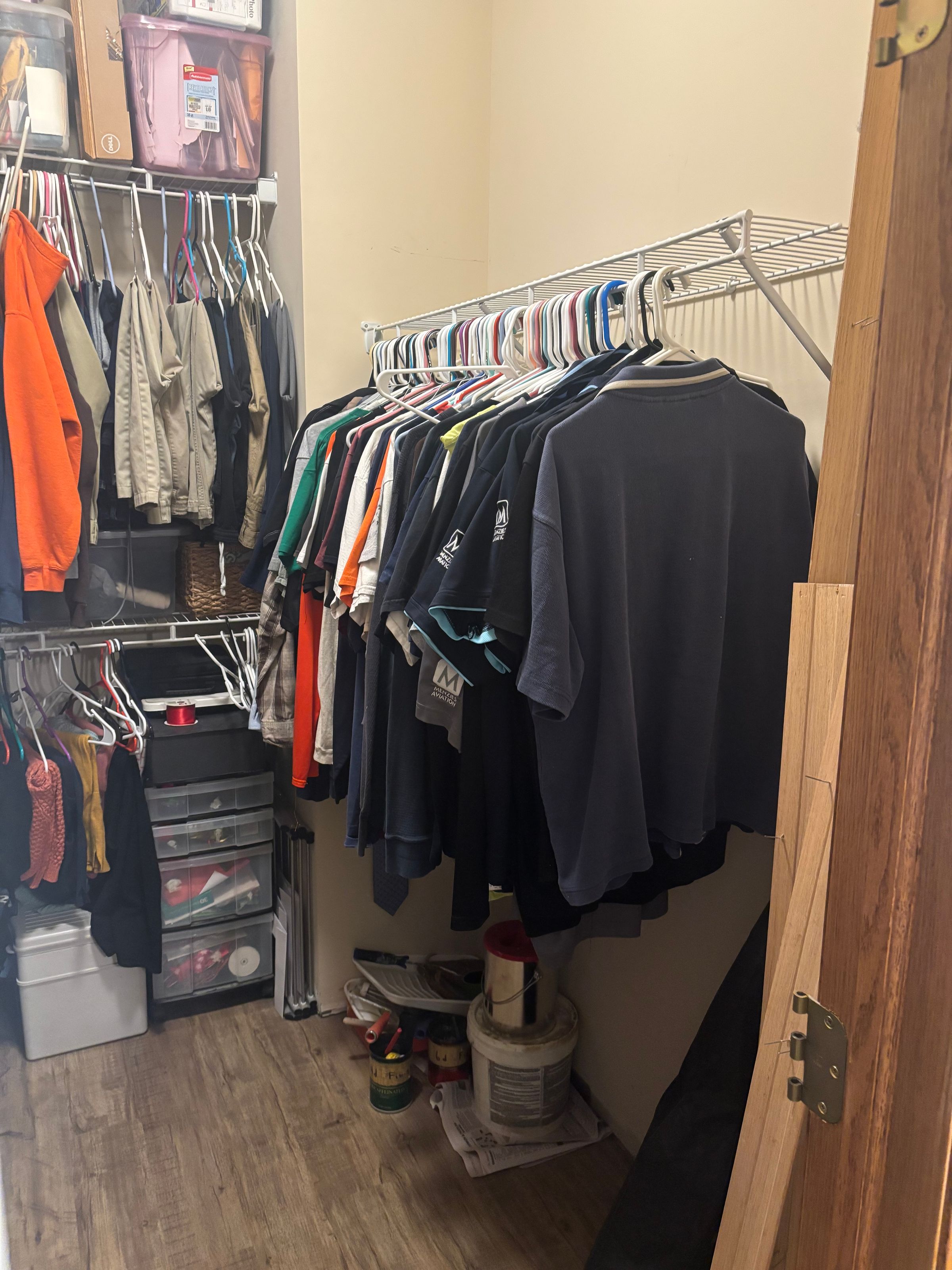 Walk in closet before