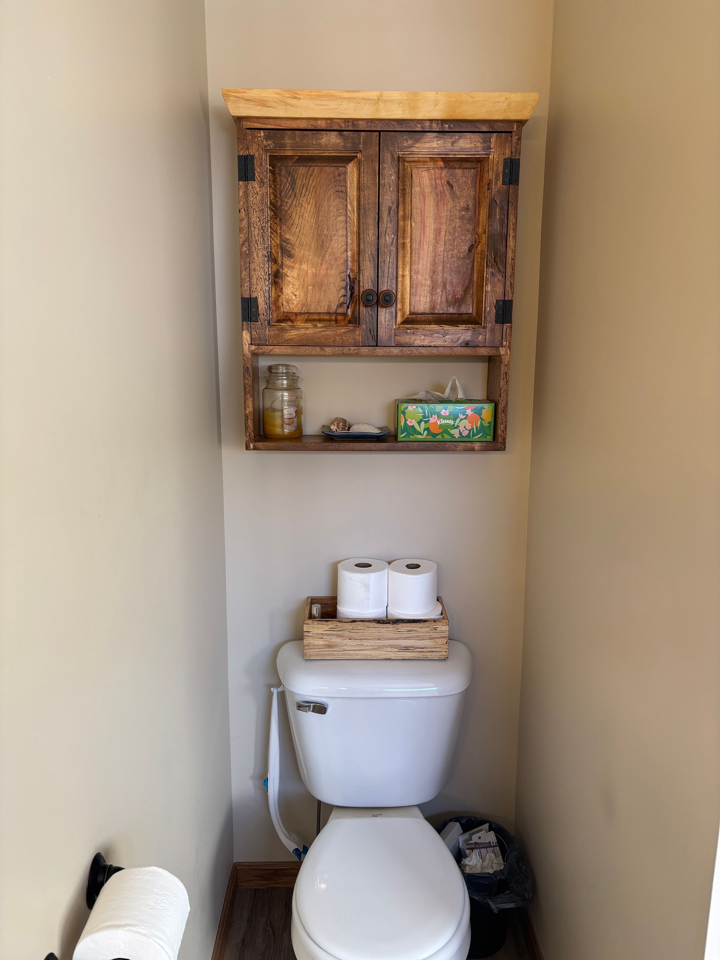 Over the toilet cabinet 24"W x 6.5"Deep x 30" Tall