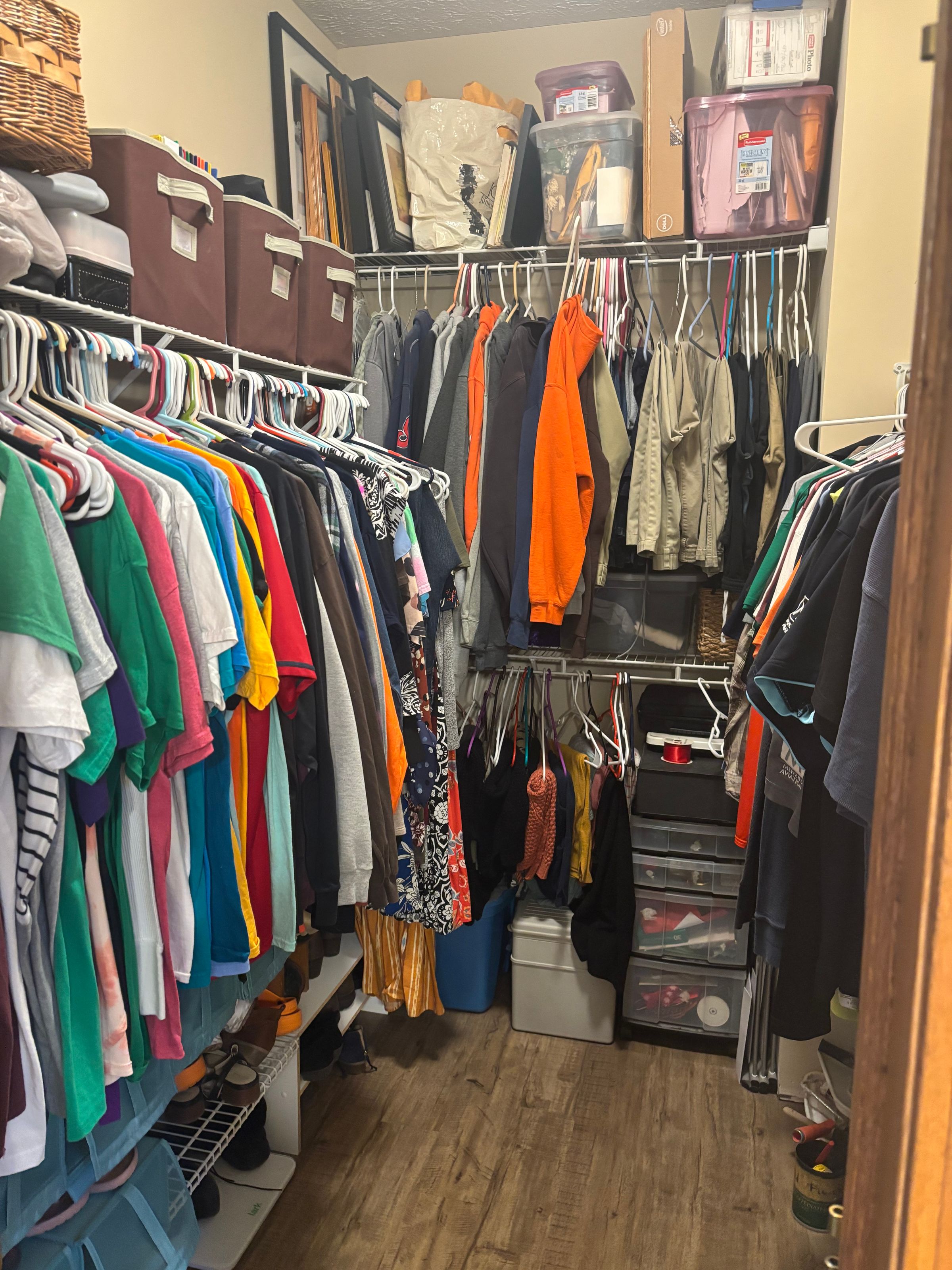 Walk in closet before