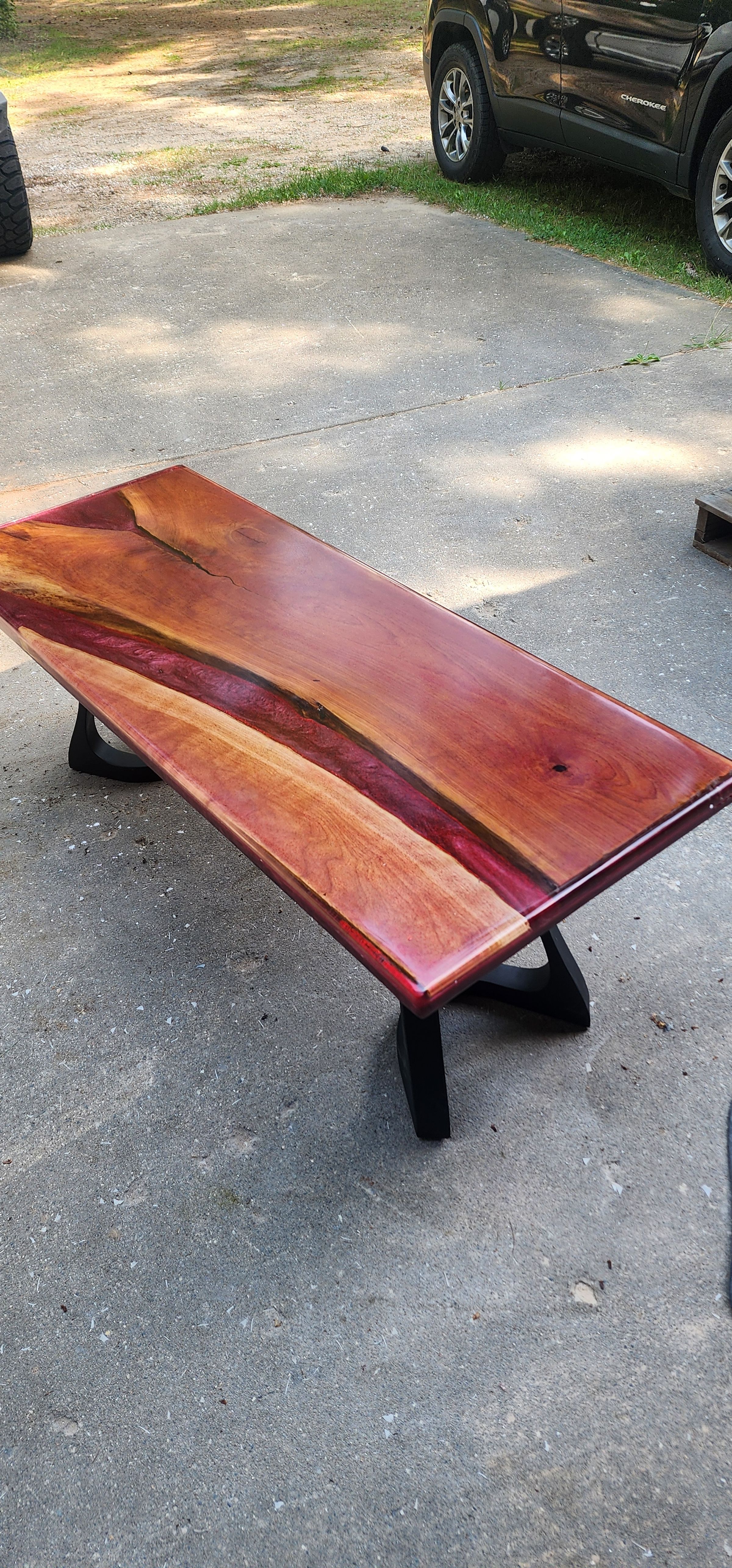 Cherry live edge epoxy table 800.00
