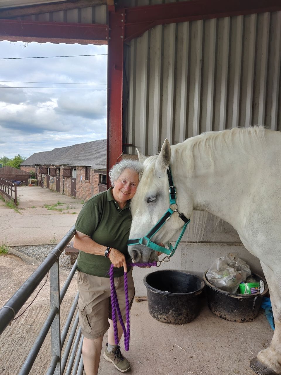 Virginia sharing a tender moment with the baby princess... Virginia found Koogee for me and supported the sale and transport to the UK from her wonderful breeders in France! Koogee has certainly grown since they last met! 