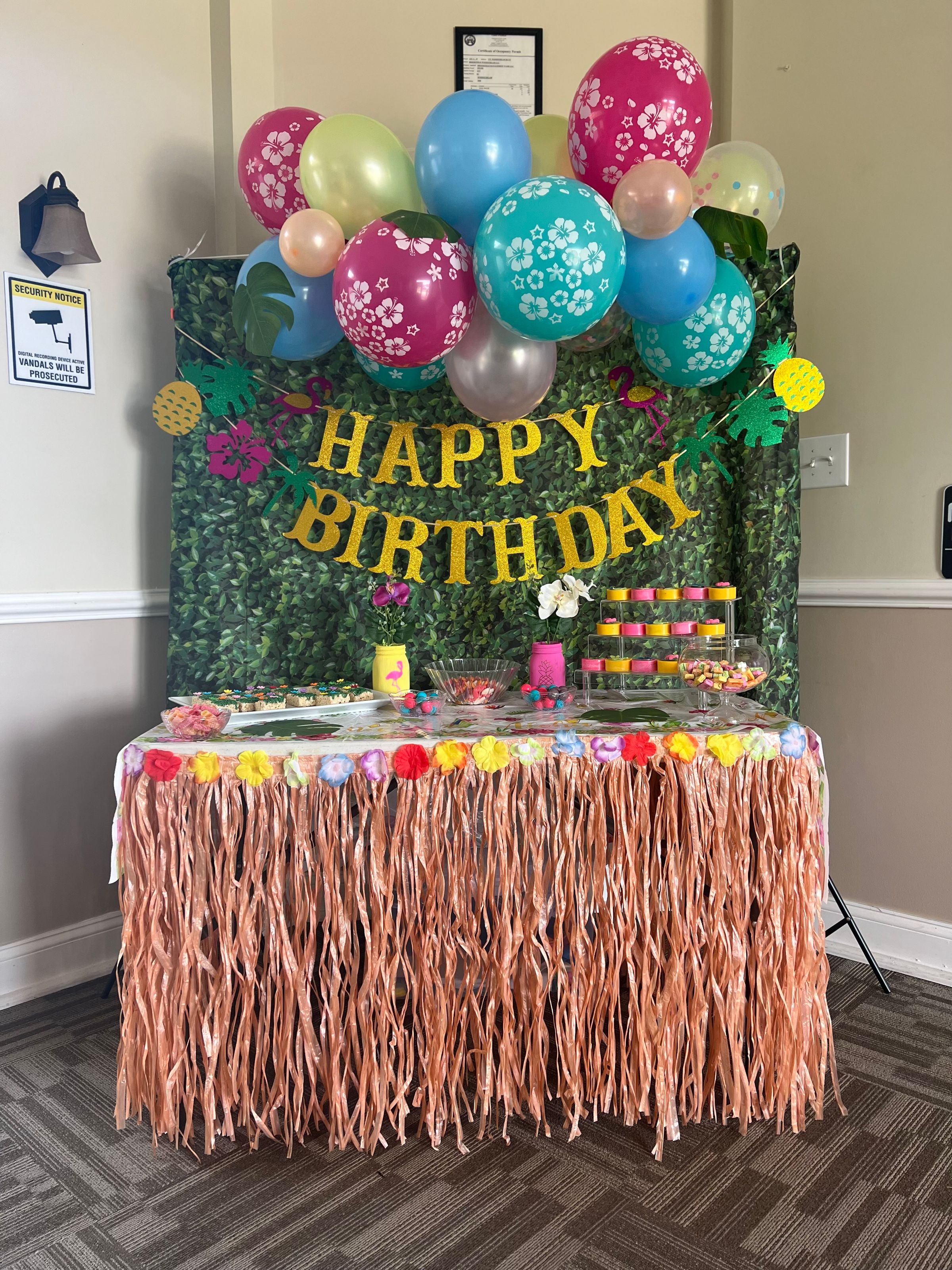Sweet/cake table setup 