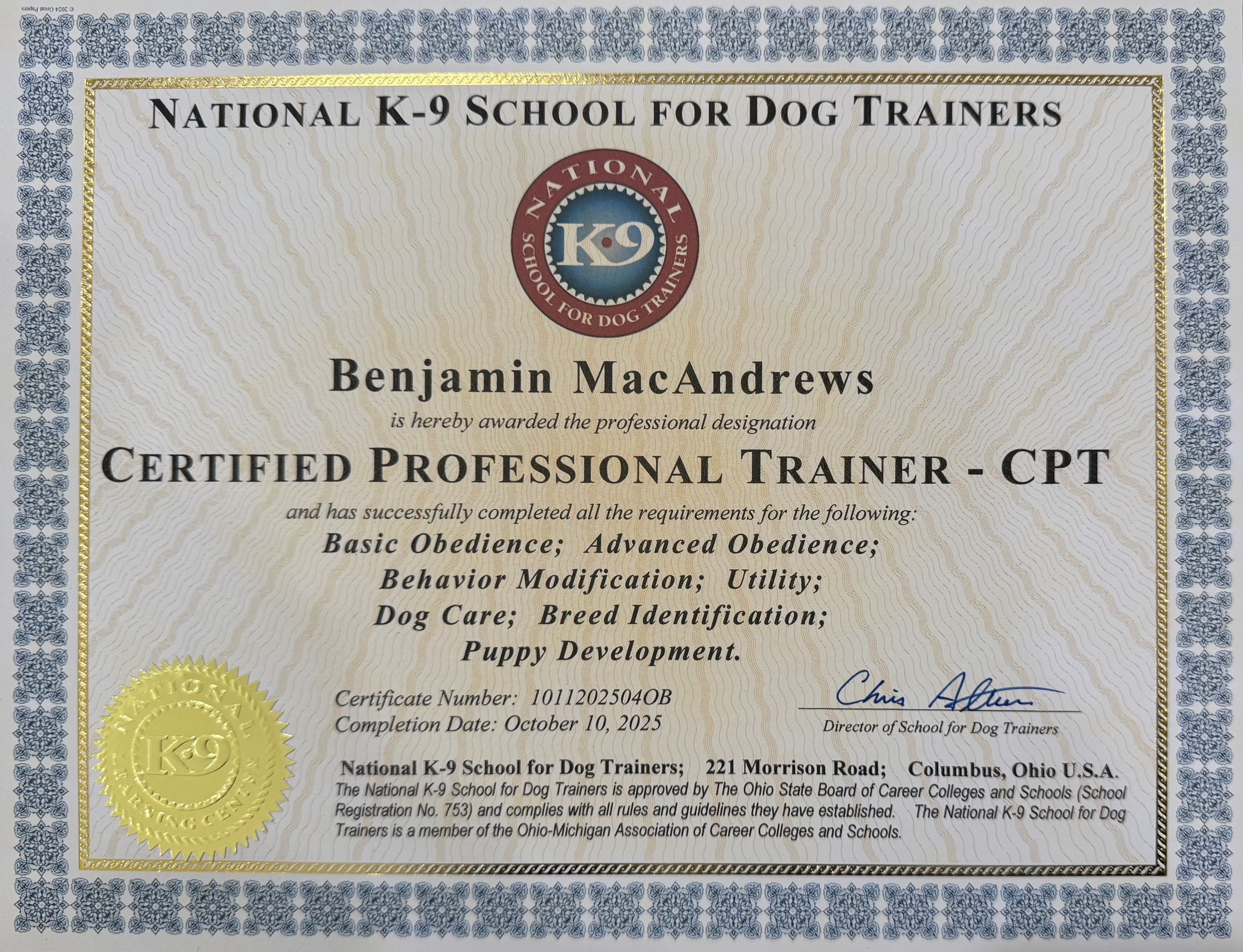 Benji Unleashed certified professional dog training's image