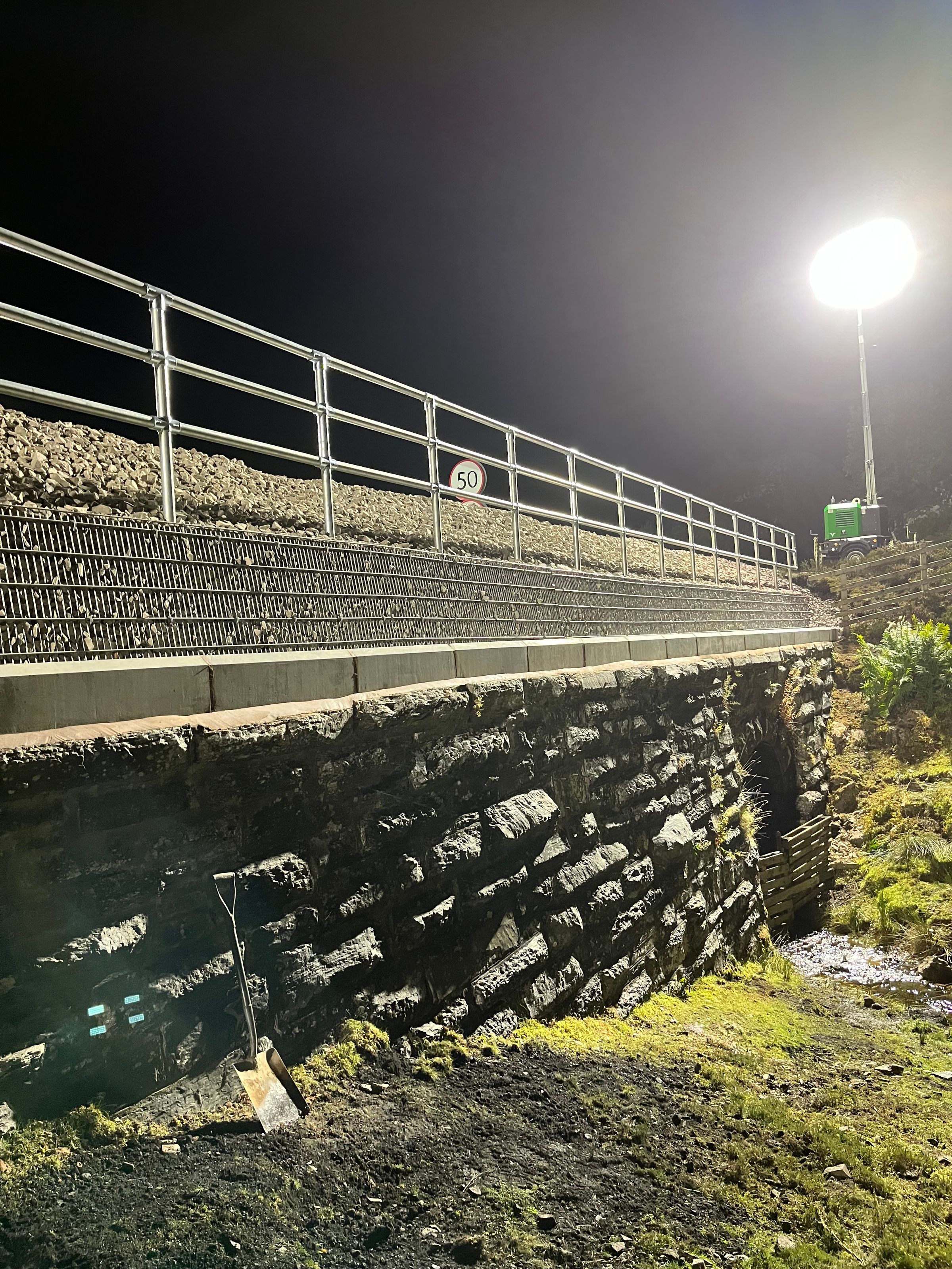 Railway works (copings)