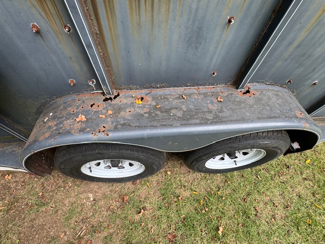 Rusted through fender