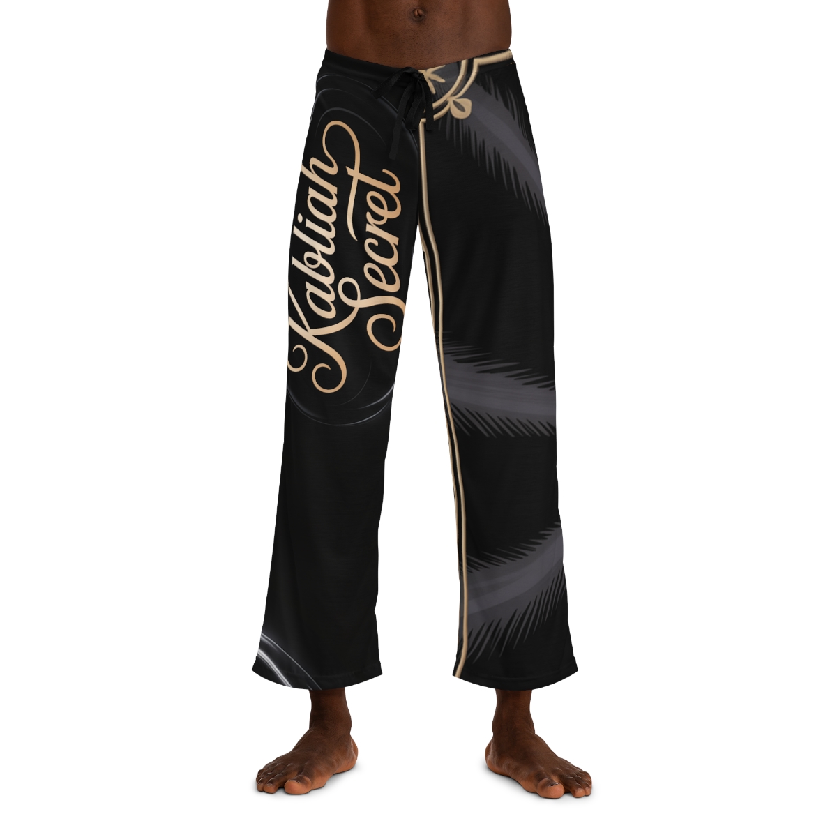Men's Black & Gold PJ Bottom