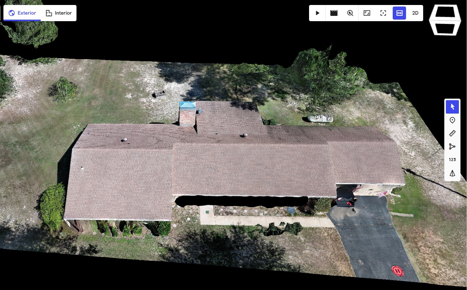 3D photogrammetry mapping roof front