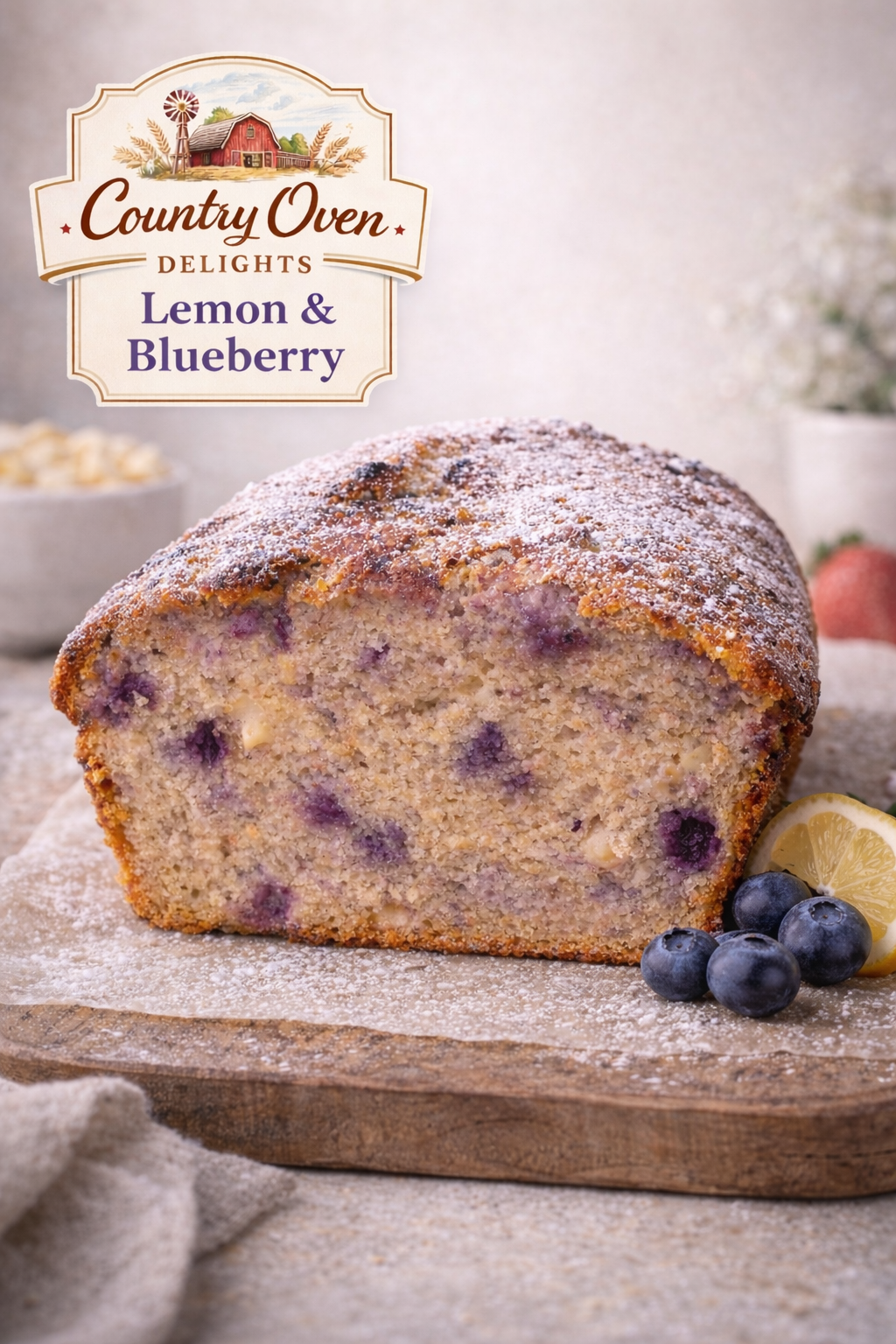 Lemon blueberry sourdough bread 