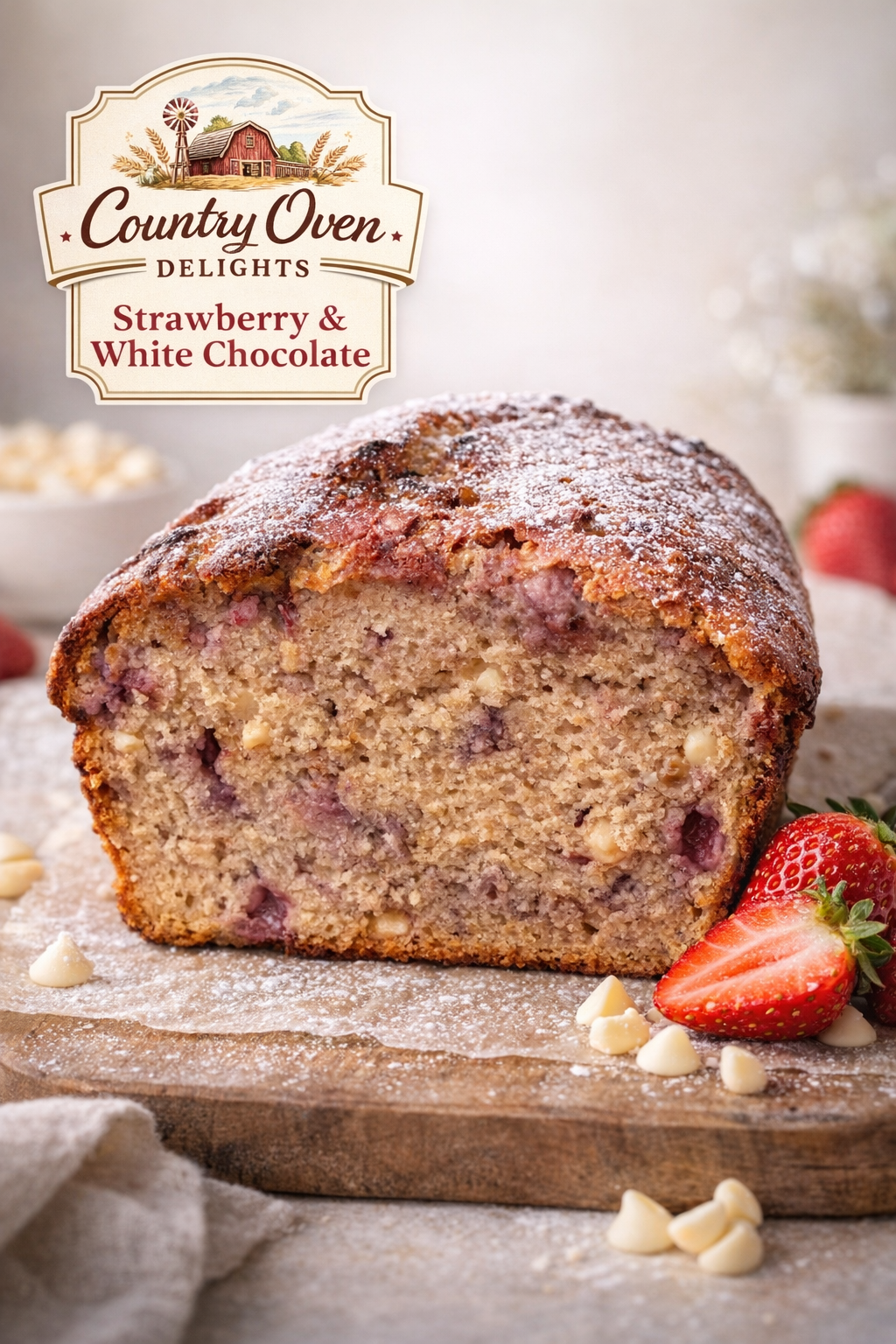 Strawberry & whit chocolate sourdough bread