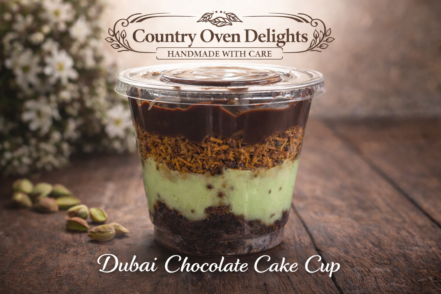 Dubai chocolate cake cup