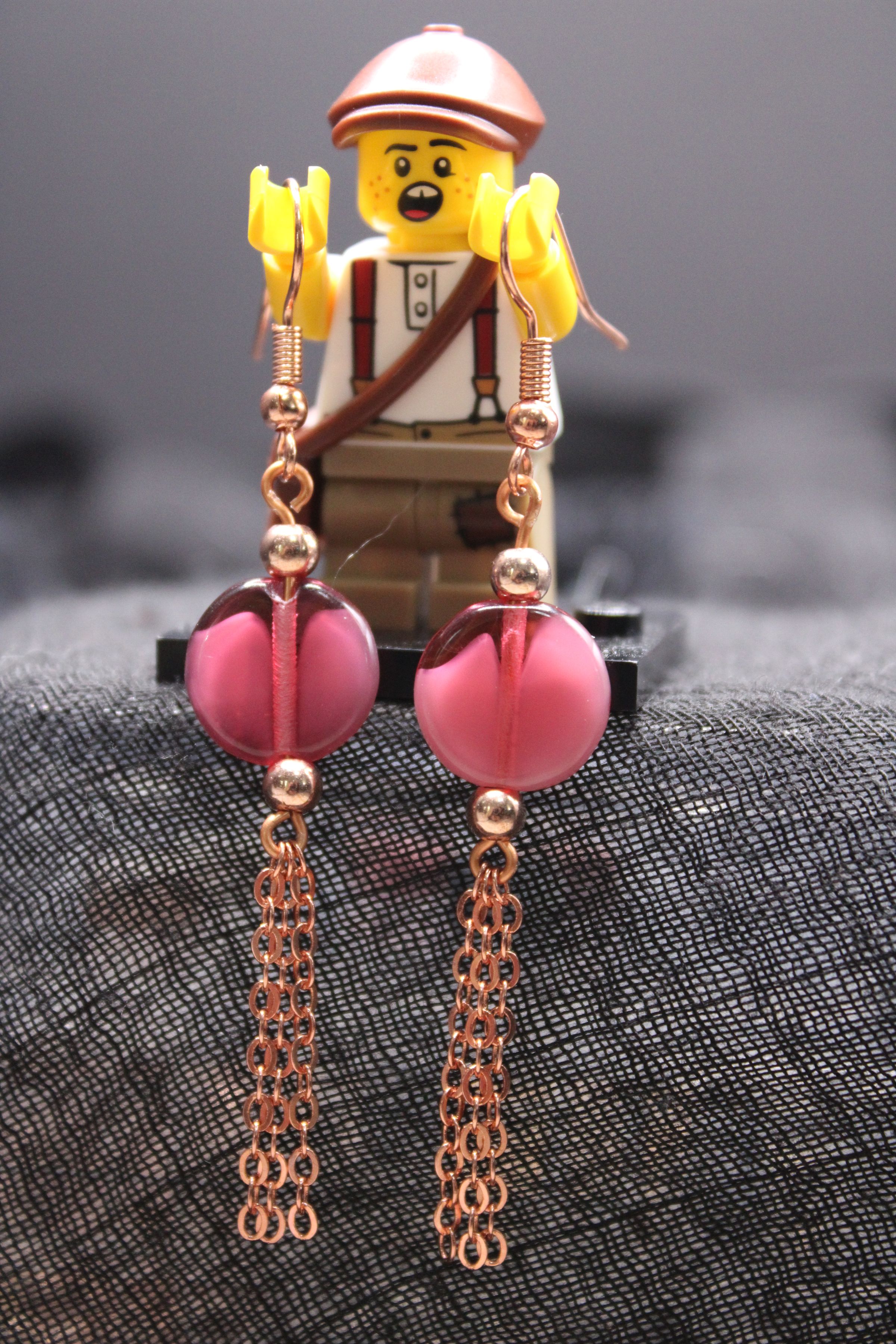 Pink Dangle Earrings