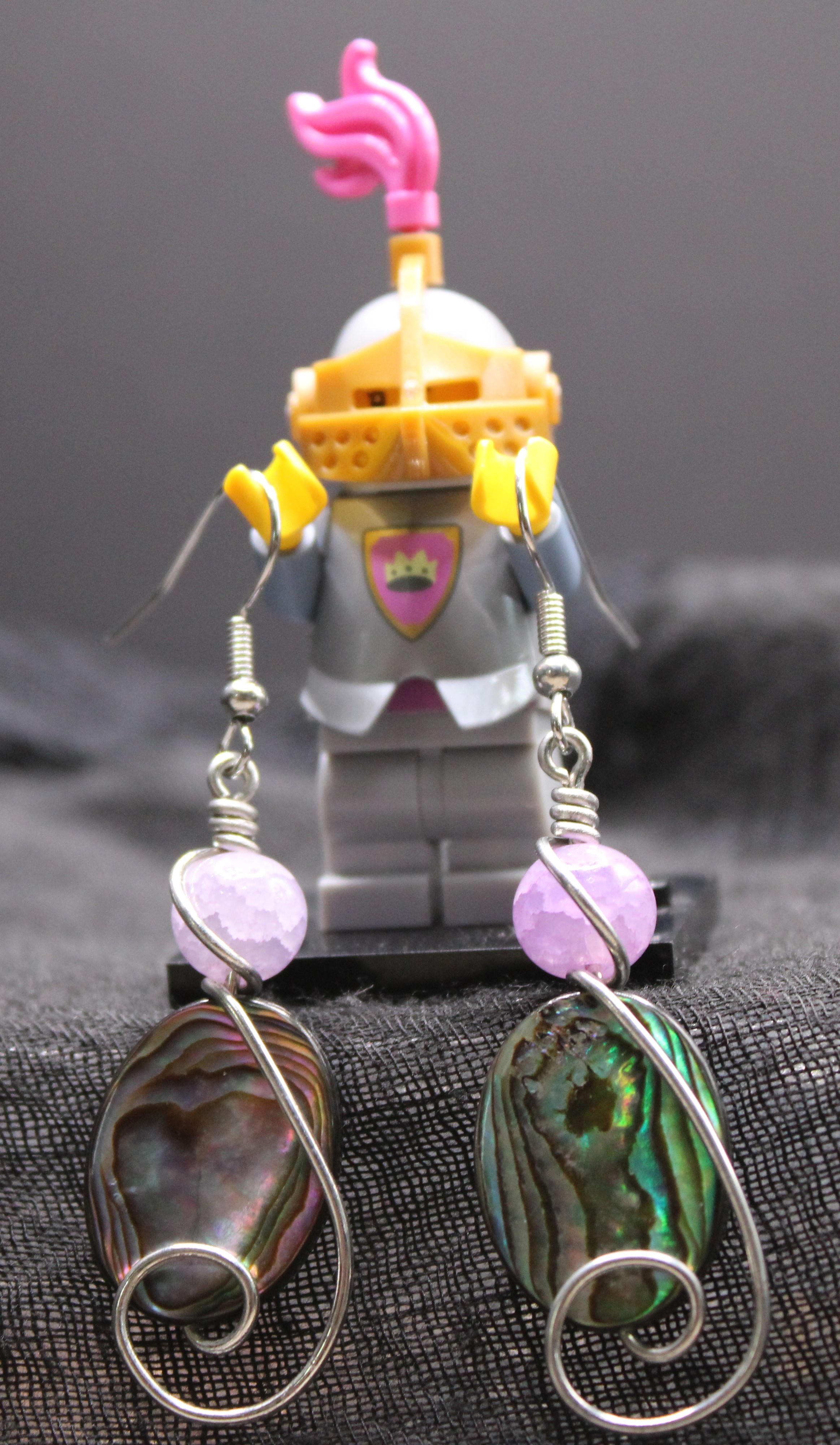 Abalone Shell Earrings (Pink)