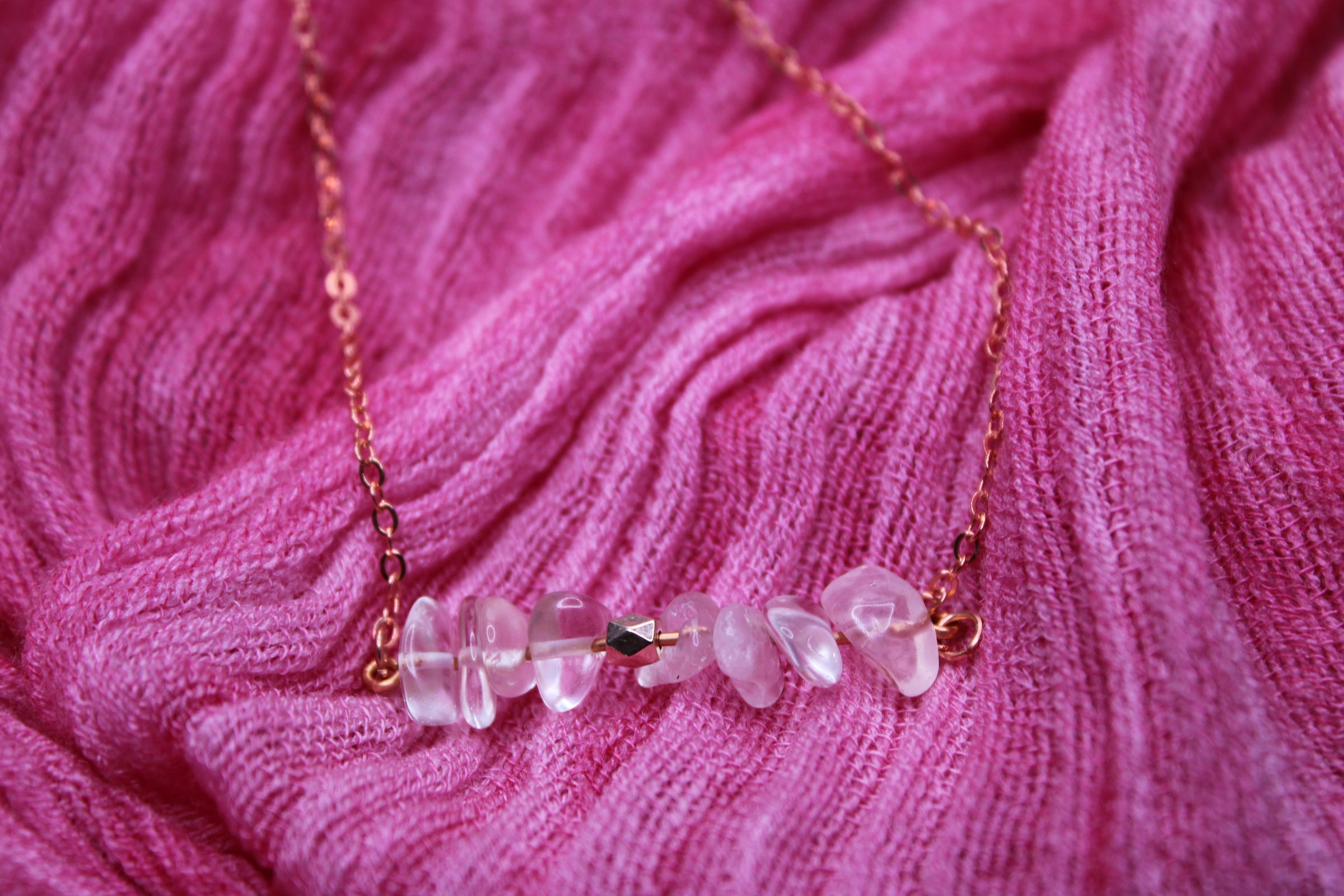 Rose Quartz Gemstone Necklace