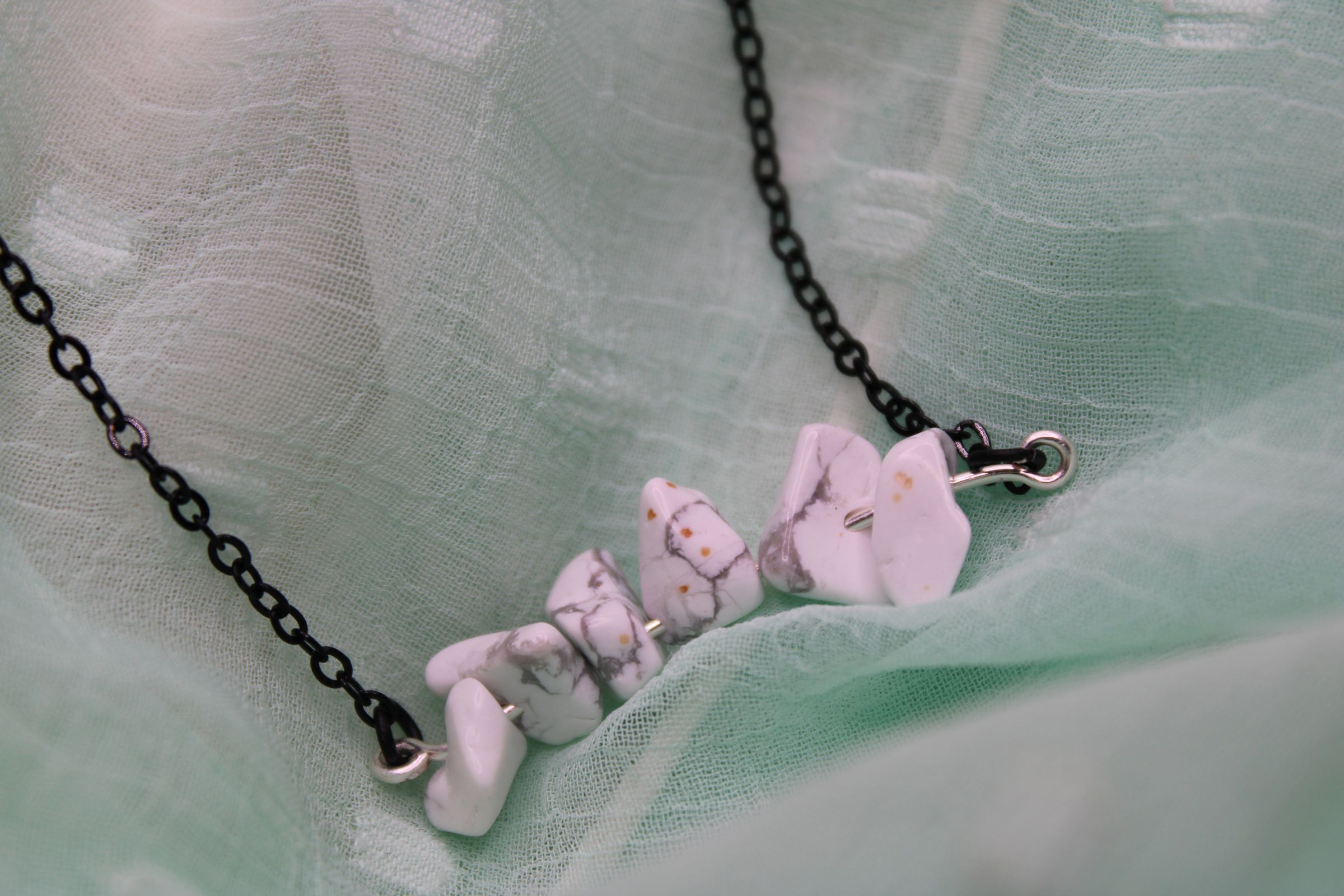White Turquoise Gemstone Necklace