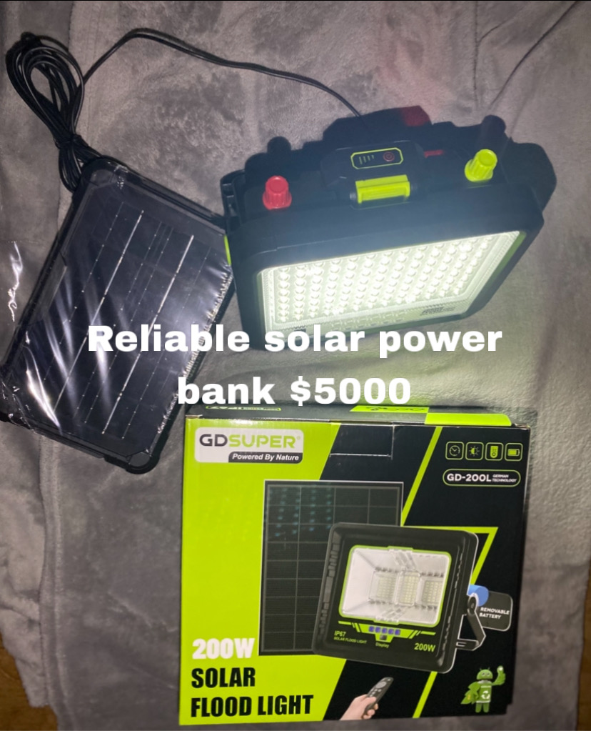 Solar power bank and light 