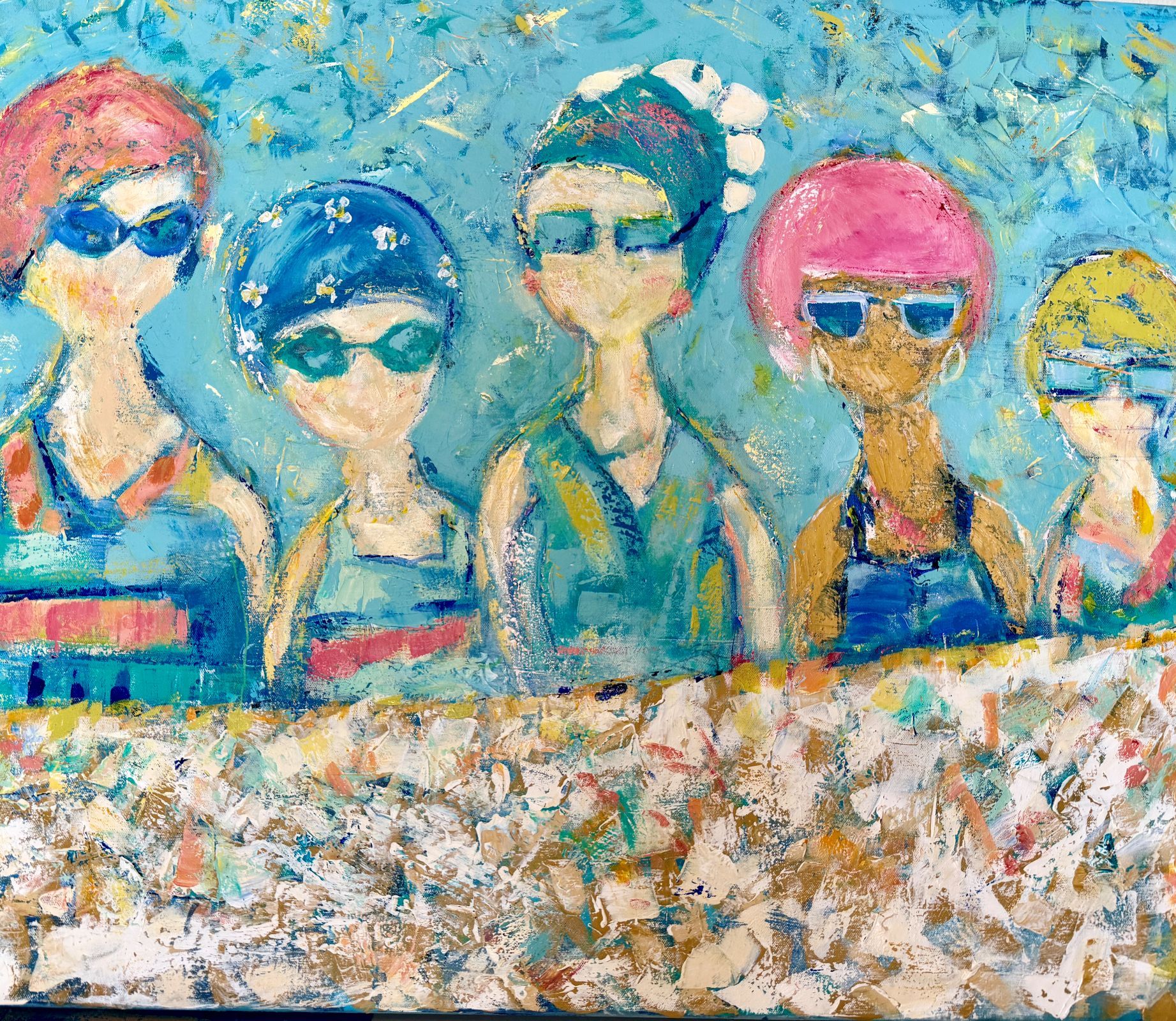 Shady Ladies      JUST SOLD     Available in Giclee Gallery Wrap 