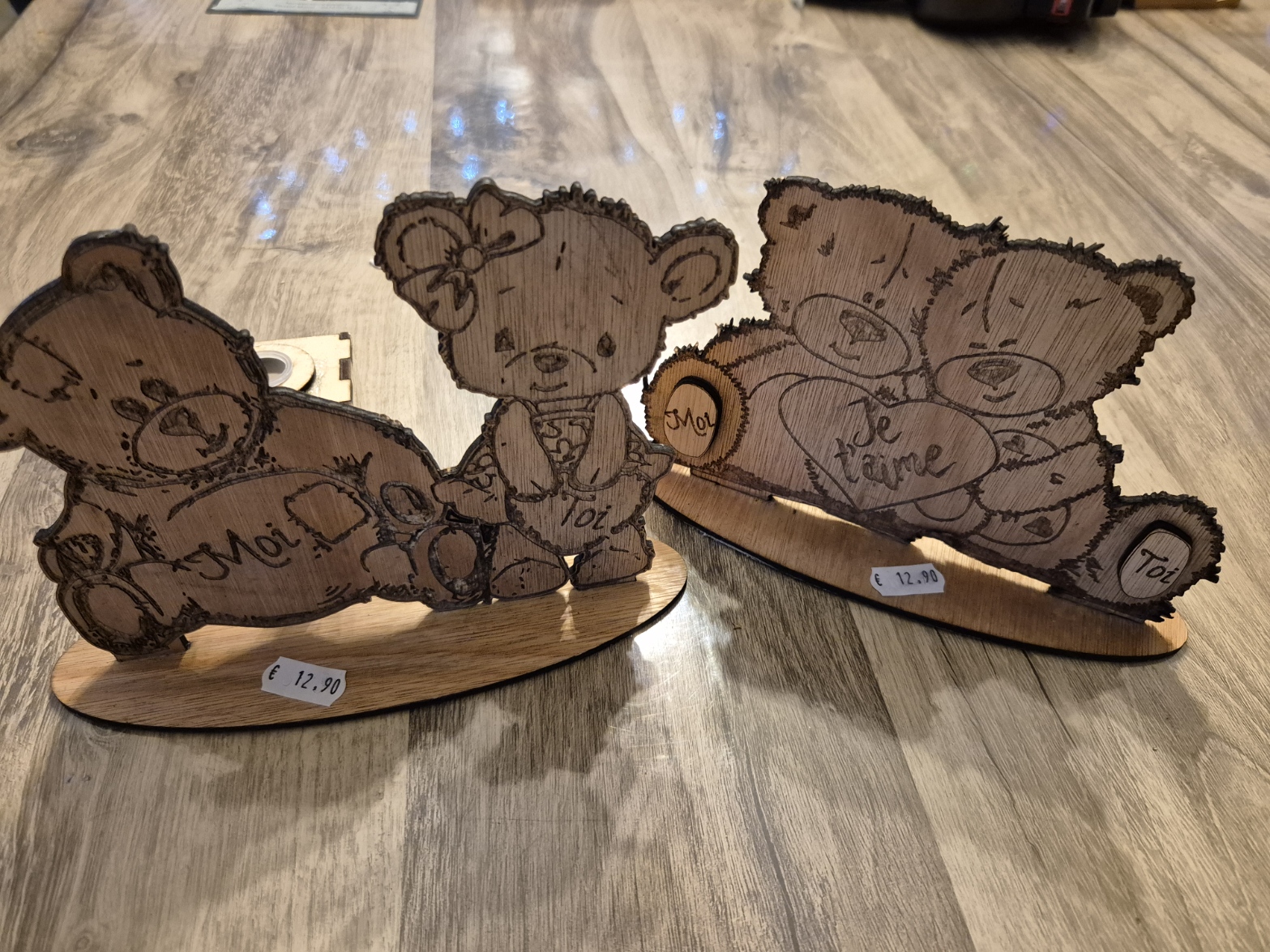 Panneaux ourson avec possibilités de mettre fleurs sèchées