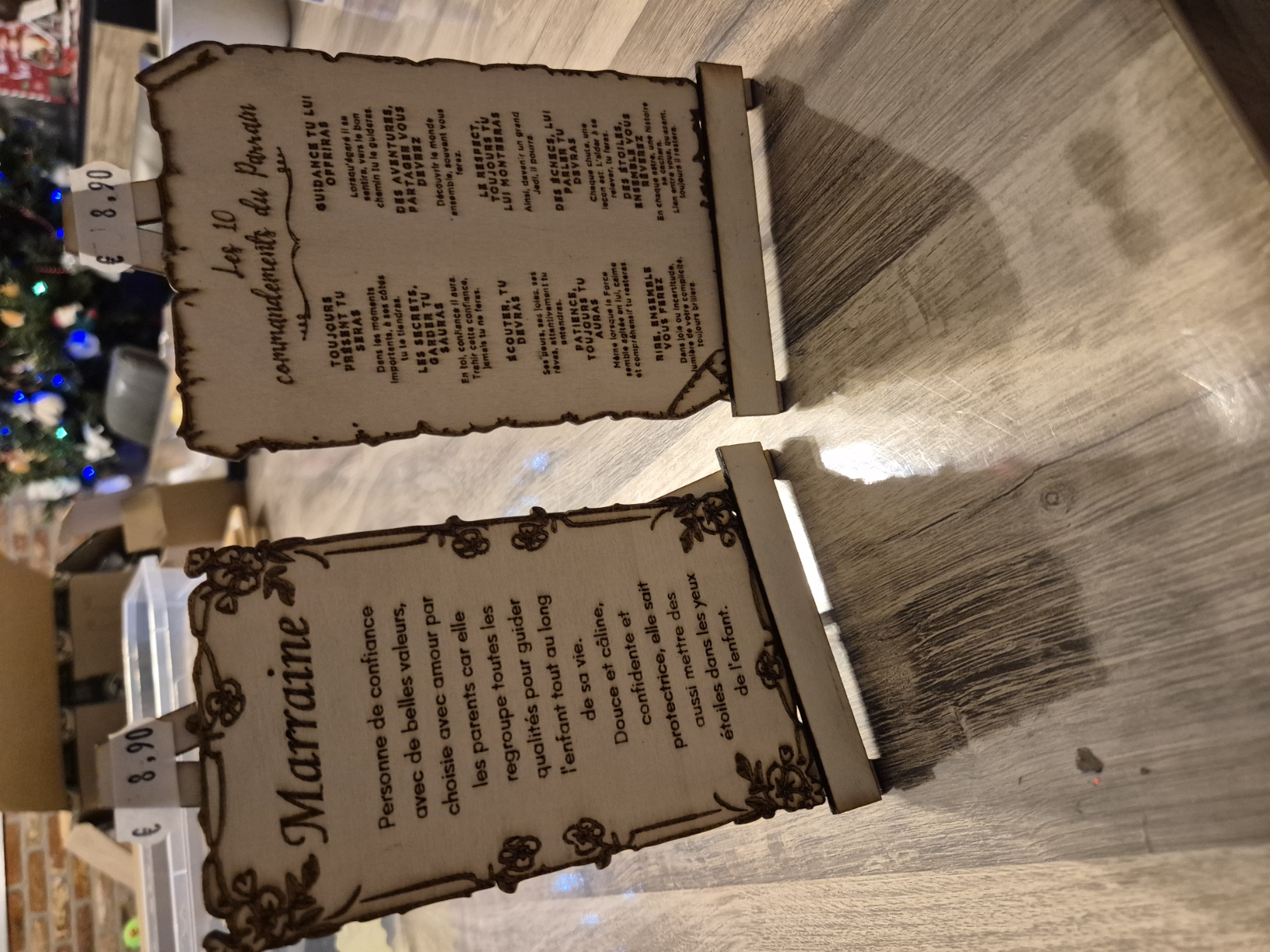 Panneaux Parrain et Marraine