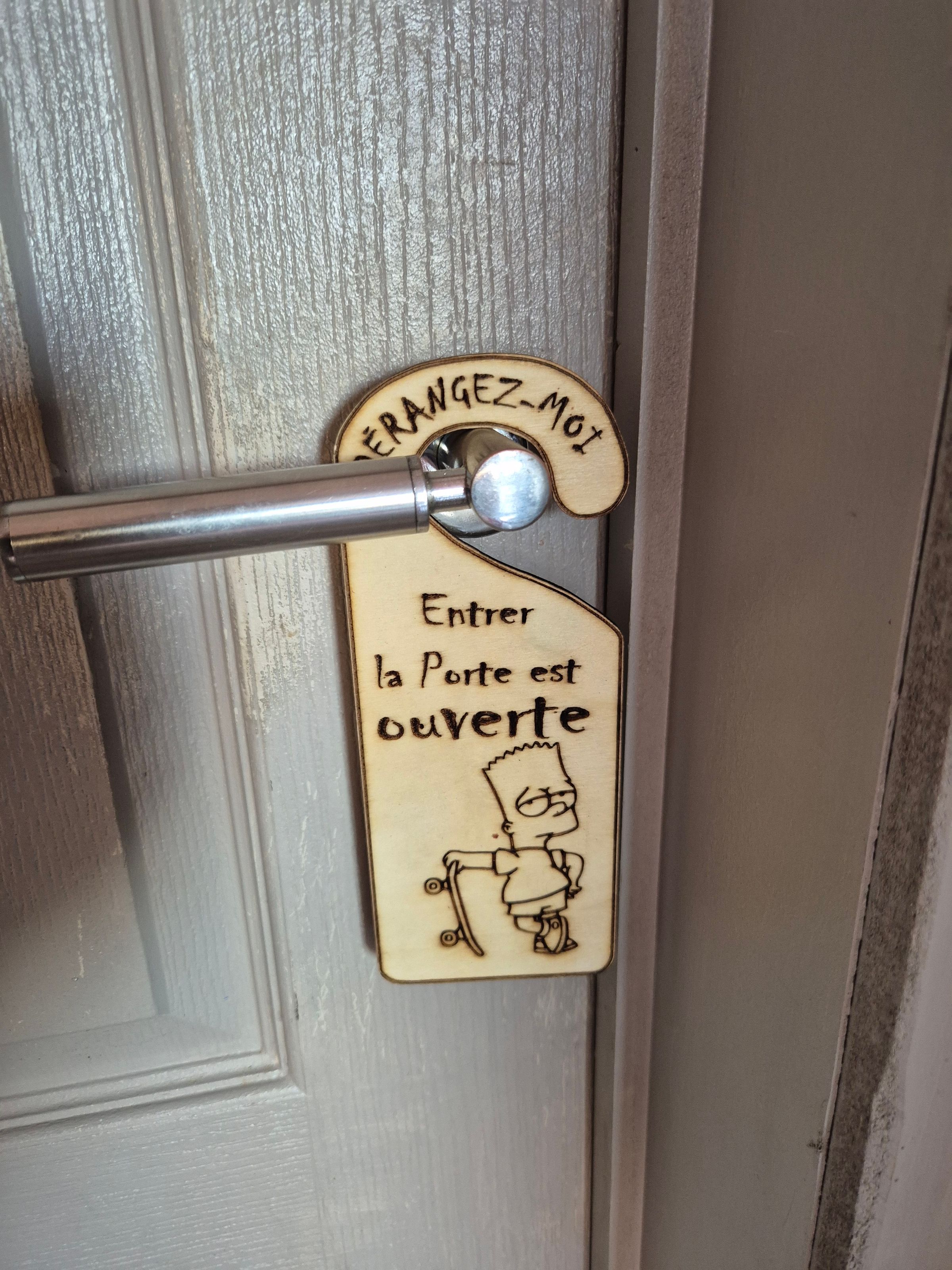 Plaque porte chambre