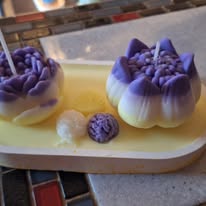 Plateau bougies couleur de la ducasse d'Ath