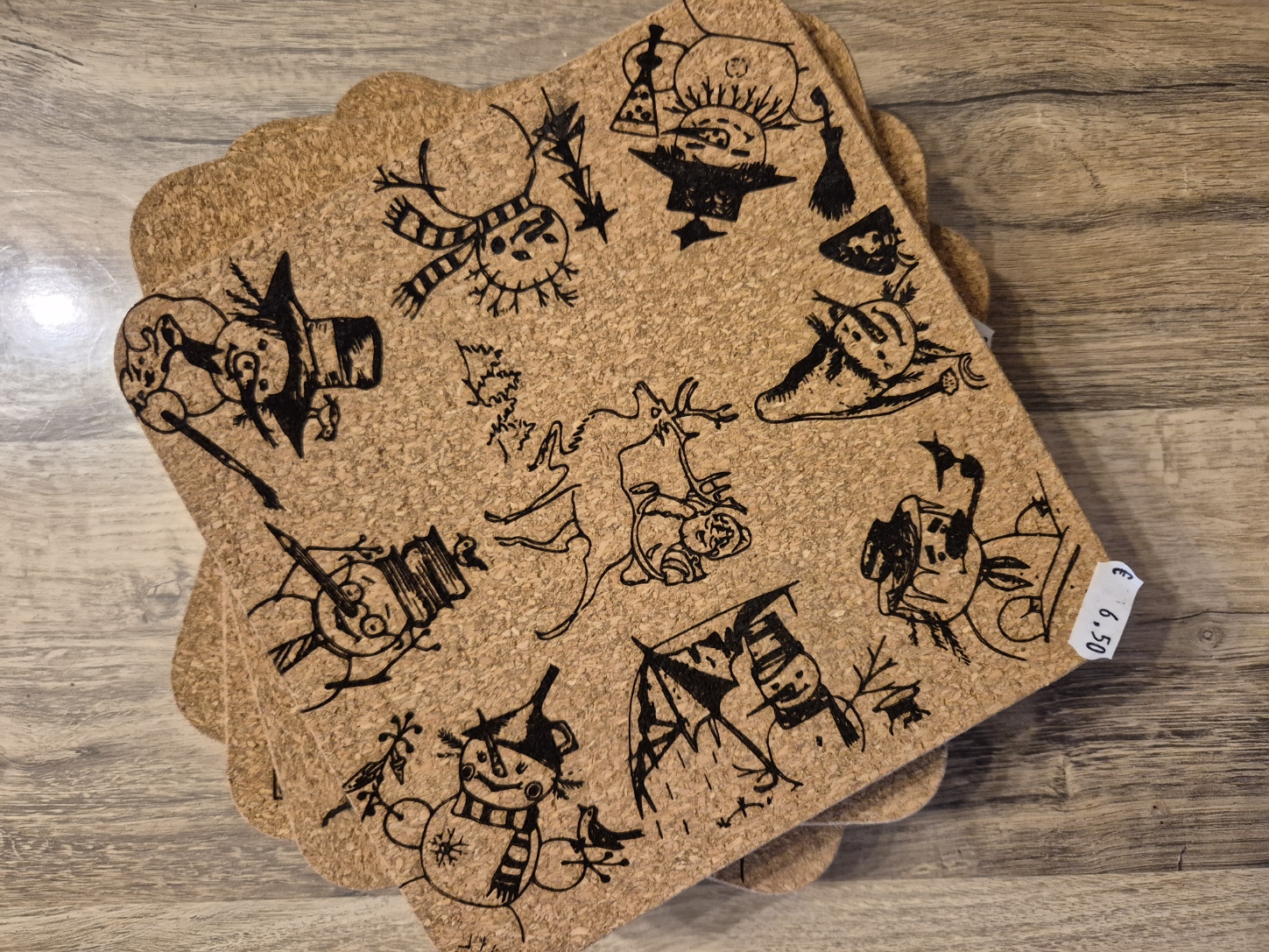 Dessous table en liège 6€