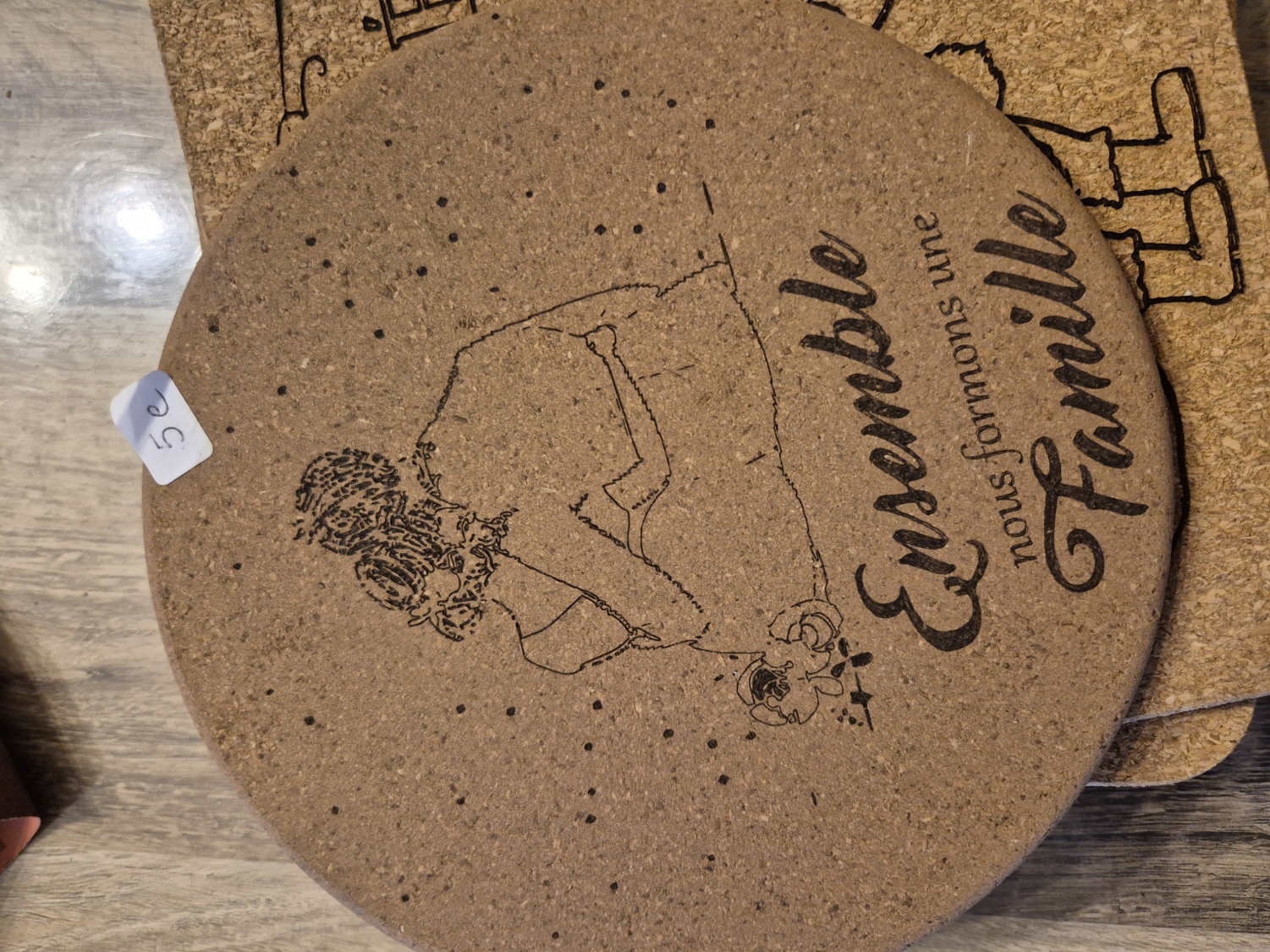 Dessous table en liège 6€