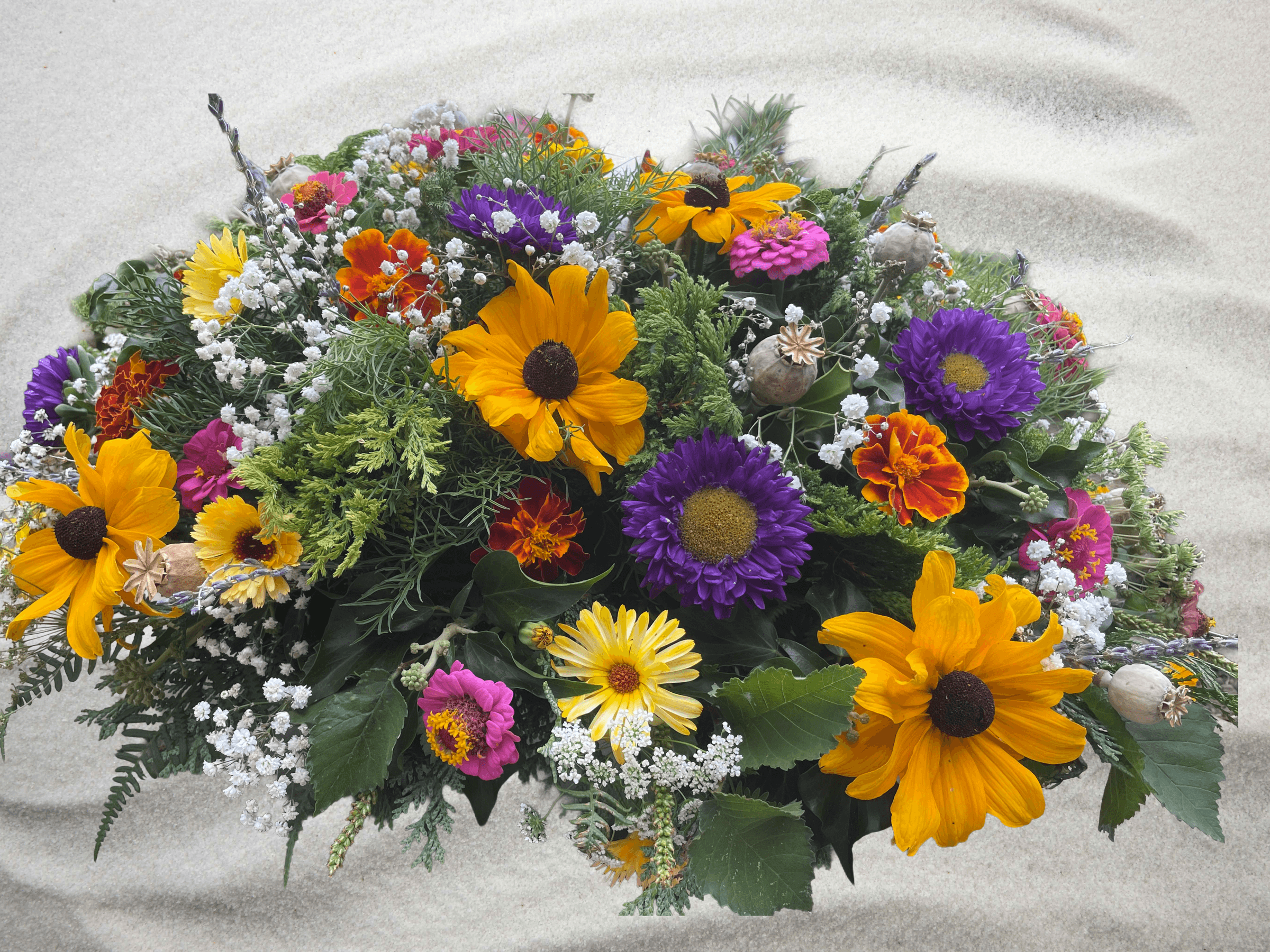 Large fresh flower basket £35