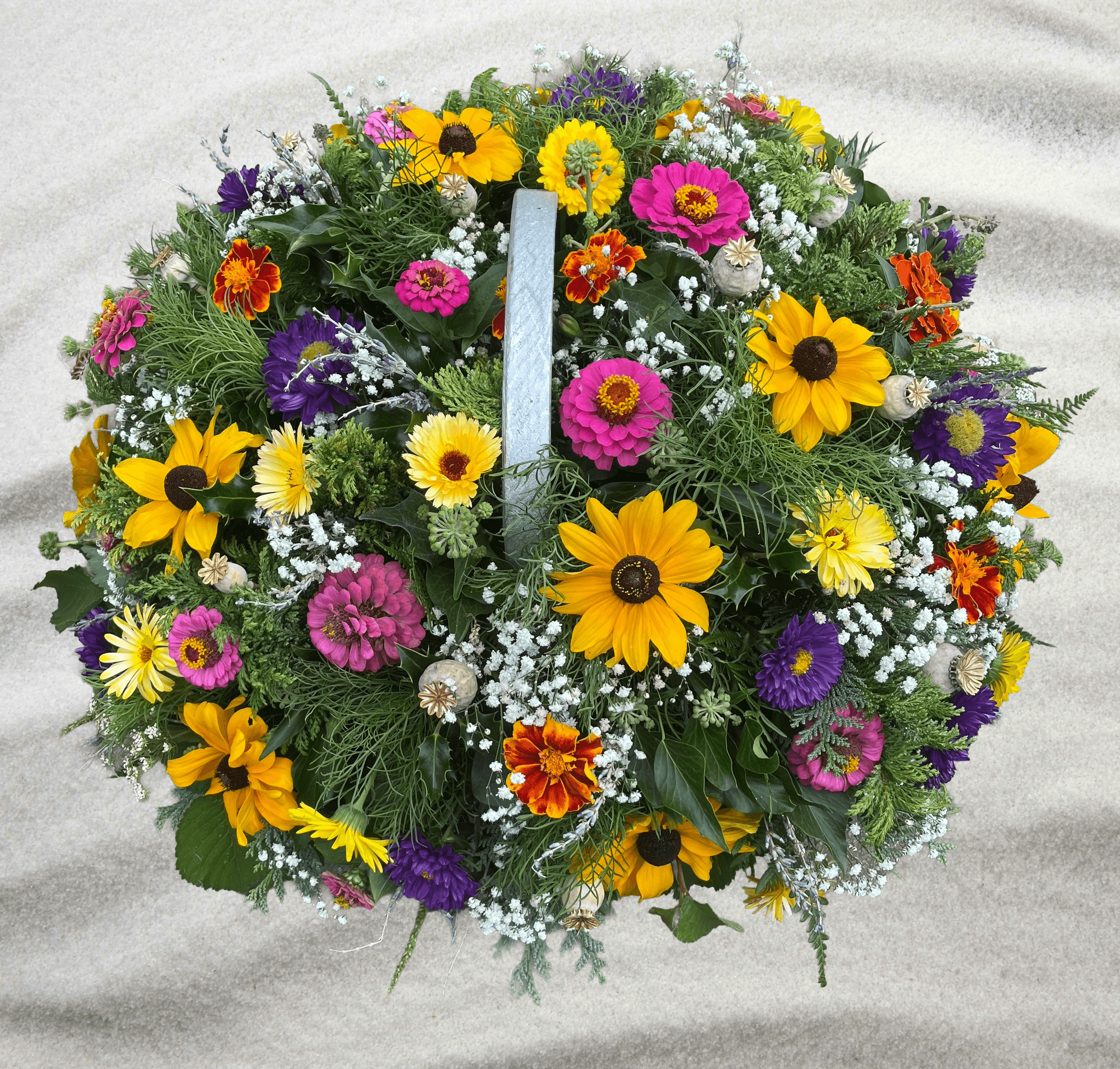 Large fresh flower basket £35