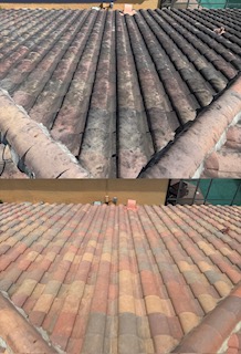 Roof pressure cleaning
