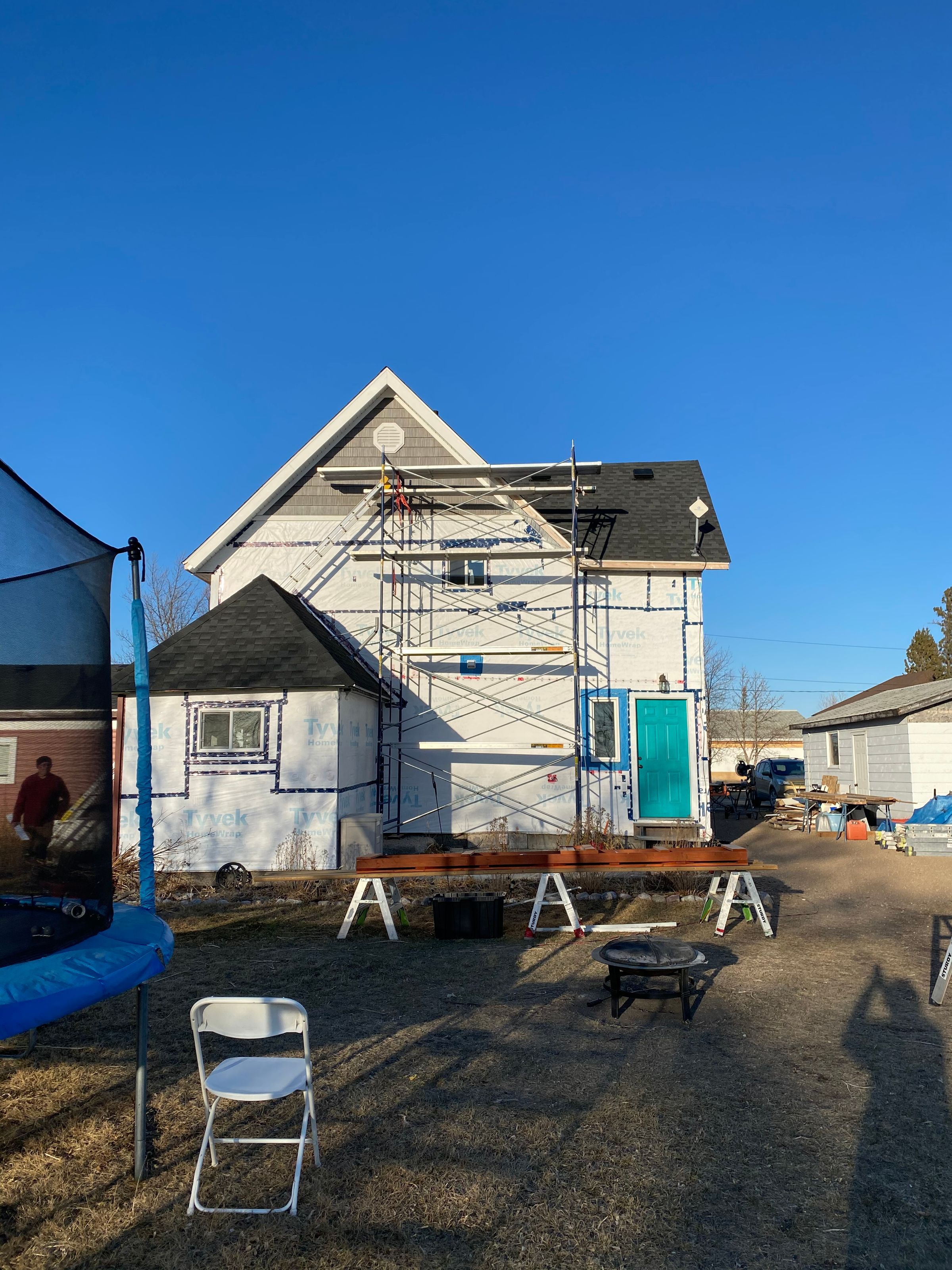 Before siding and back deck