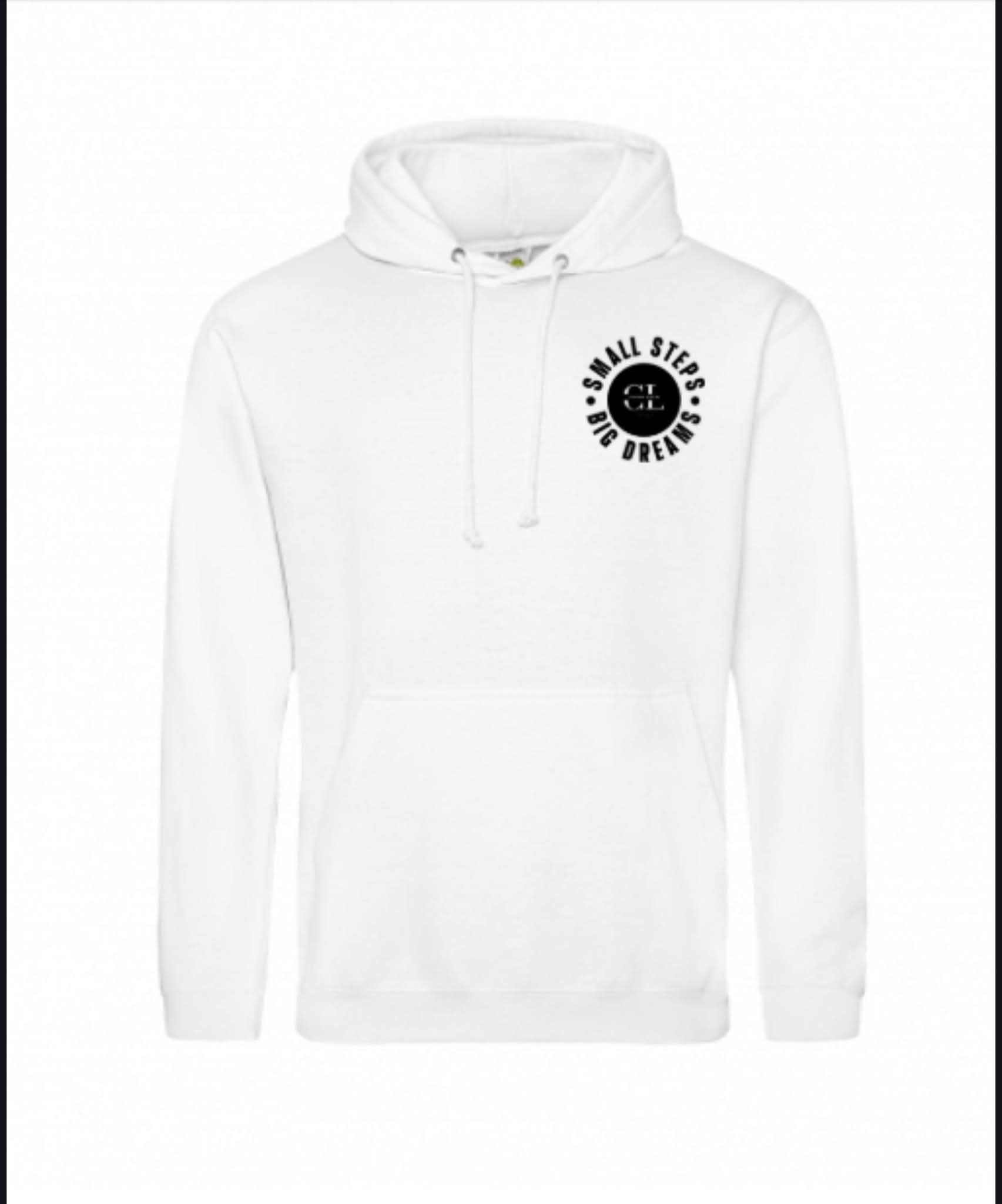 Unisex White Hoodie front £35
