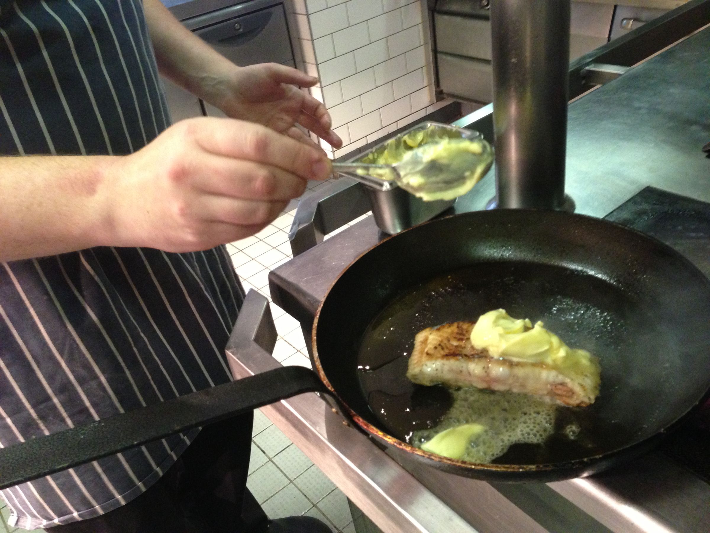Baisting a dover sole 