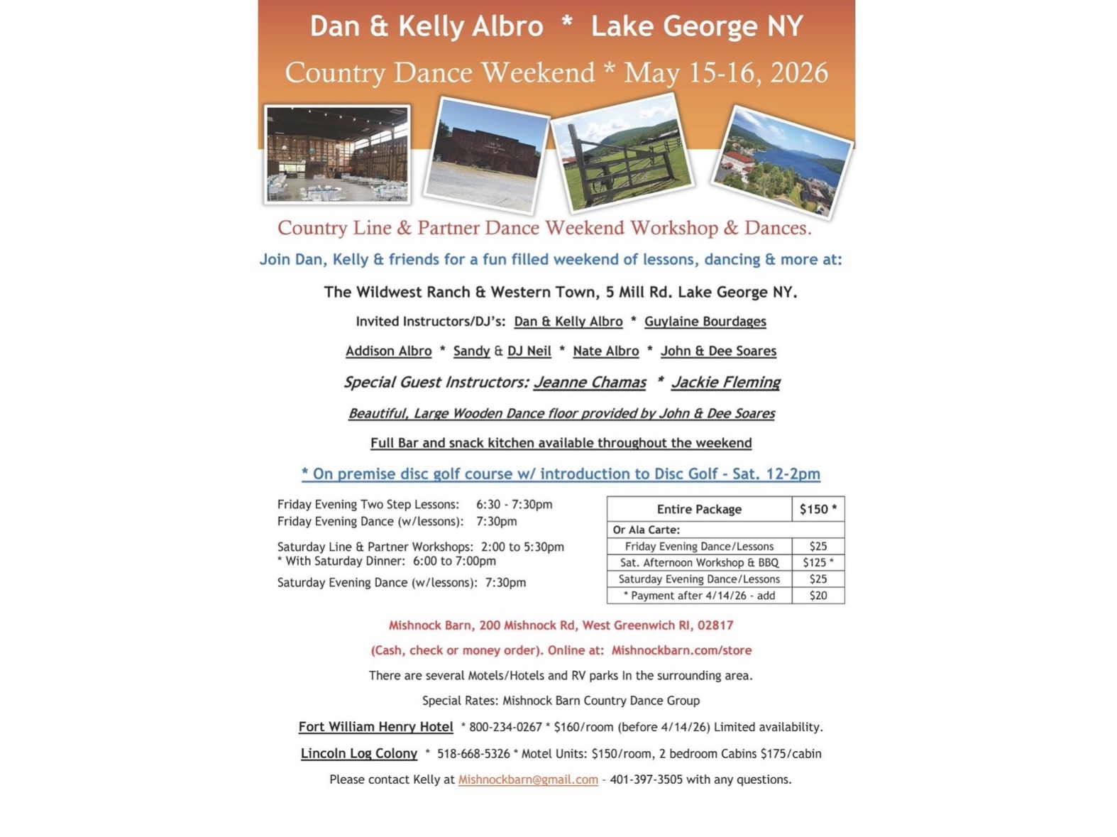 Lake George - Mishnock Dance Weekend