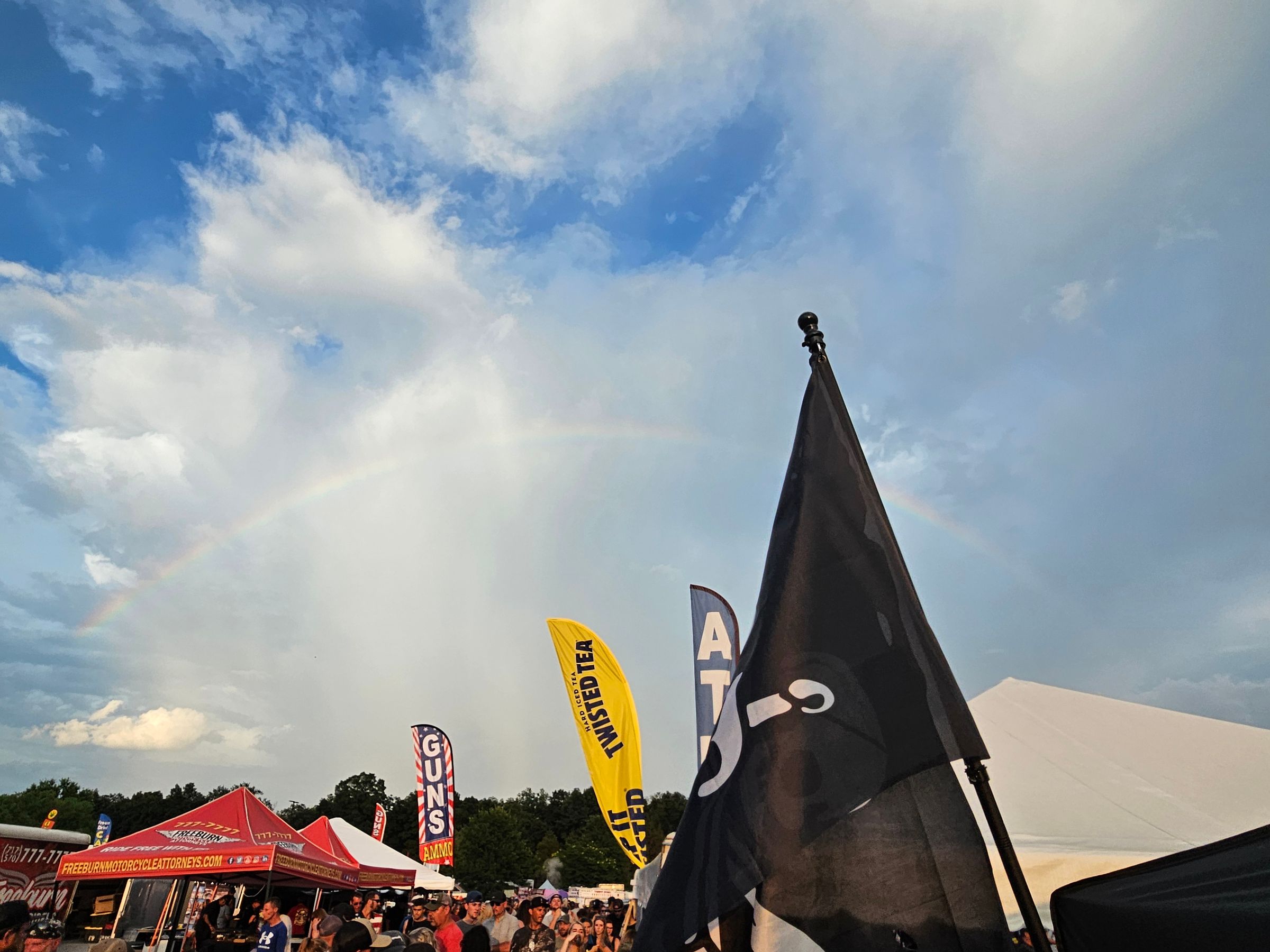 A lucky rainbow appeared