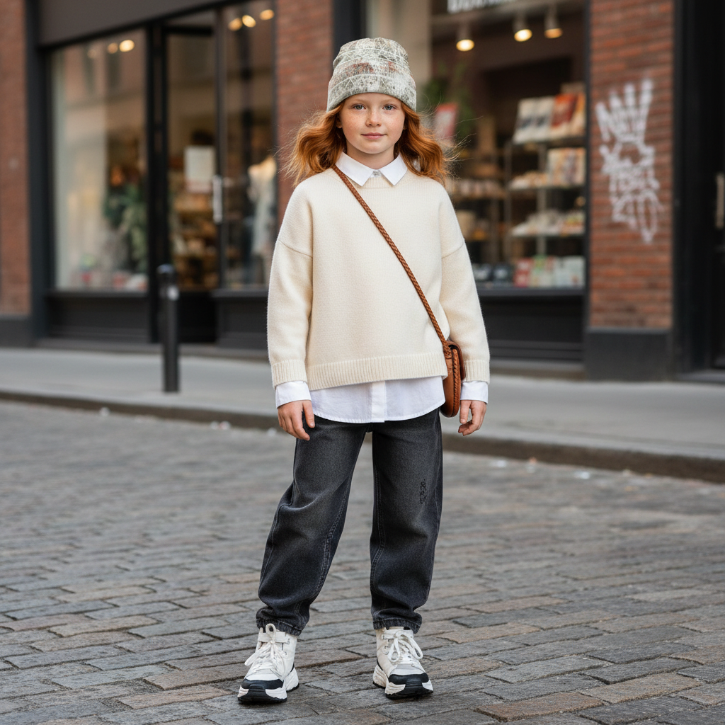 Rustic Aztec Pattern Beanie, Neutral Winter Knit Hat, Reversible Cuffed Beanie for Girls, Cozy