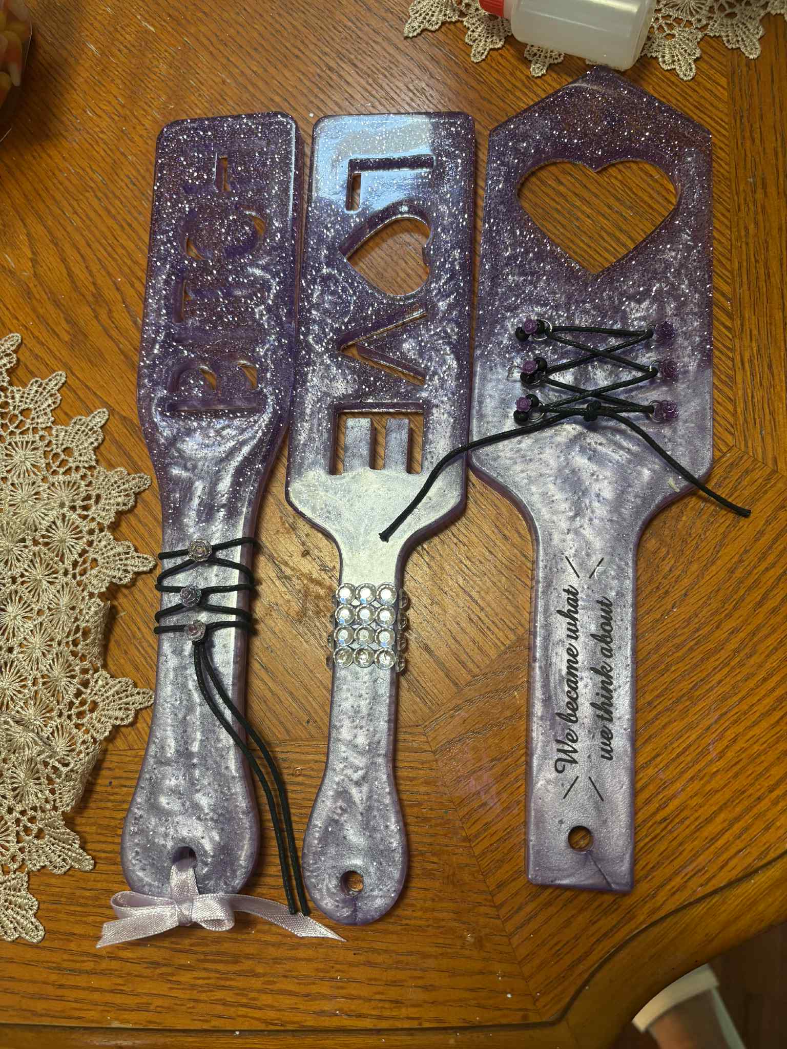 Crafted from durable materials, these adult paddles serve as decorative pieces and are not intended for play. Available in custom colors and designs to suit your style preferences.