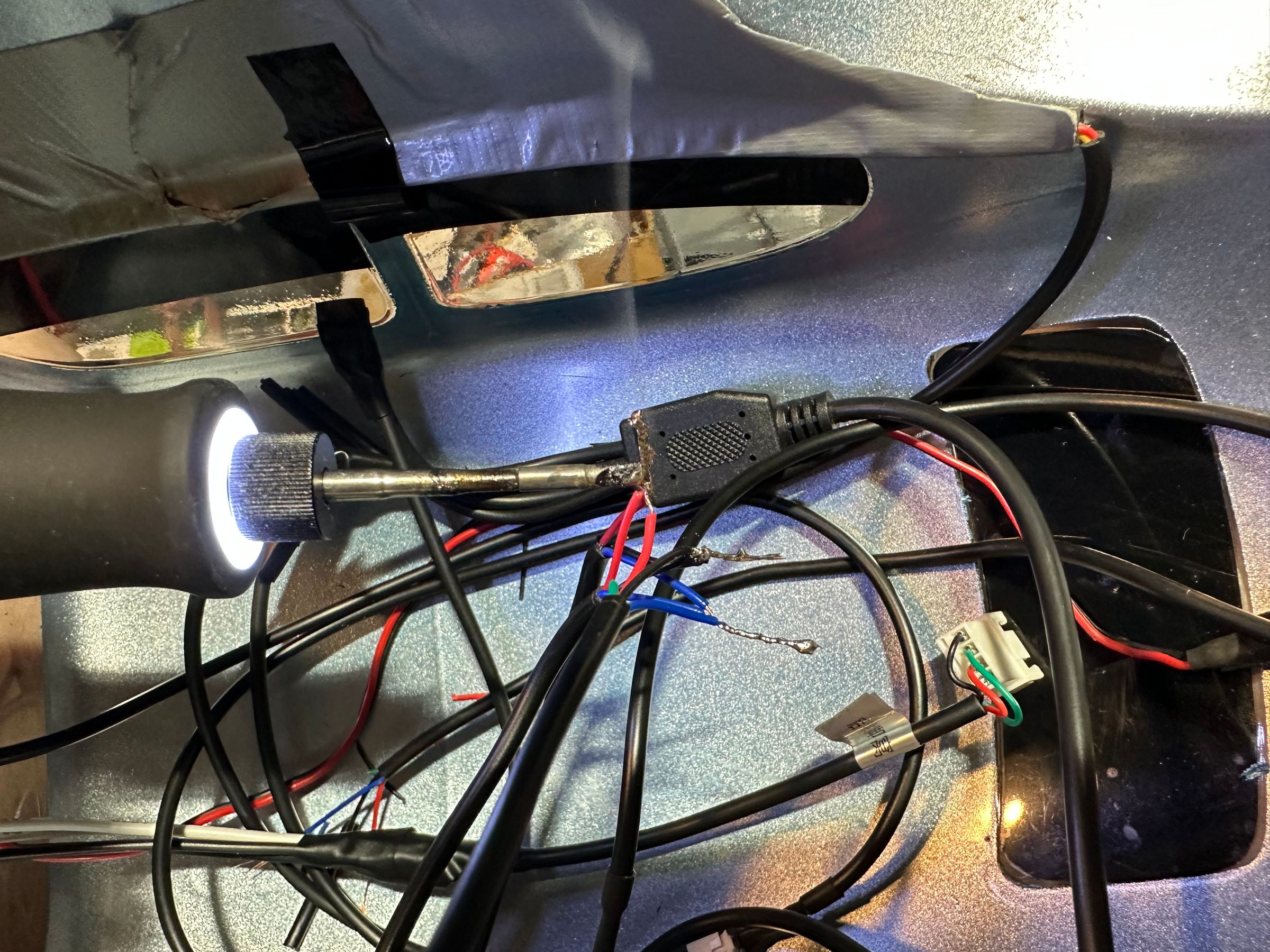 Soldering the LED wires