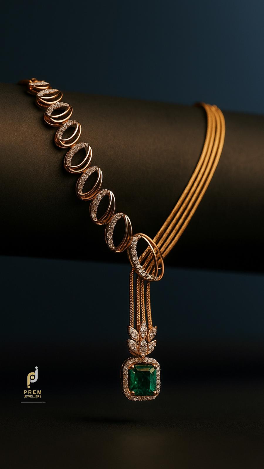 Elegant 22K Rose Gold Necklace – A Modern Classic