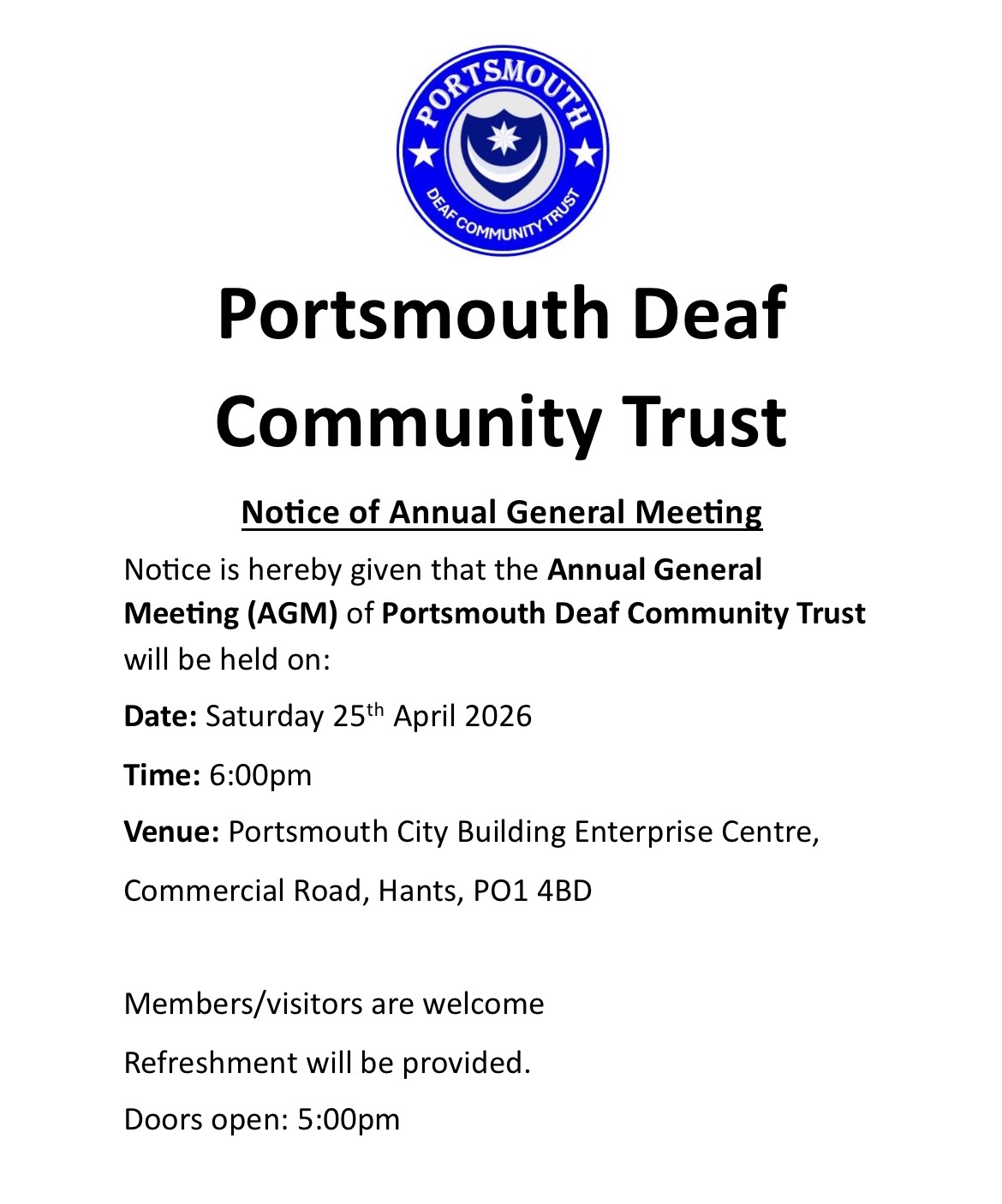 Portsmouth Deaf Community Trust's image