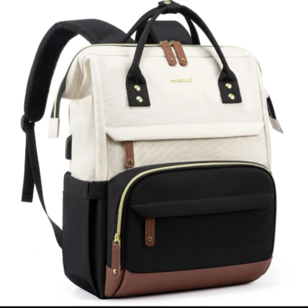 Travel Backpack/Handbag Beige/Black