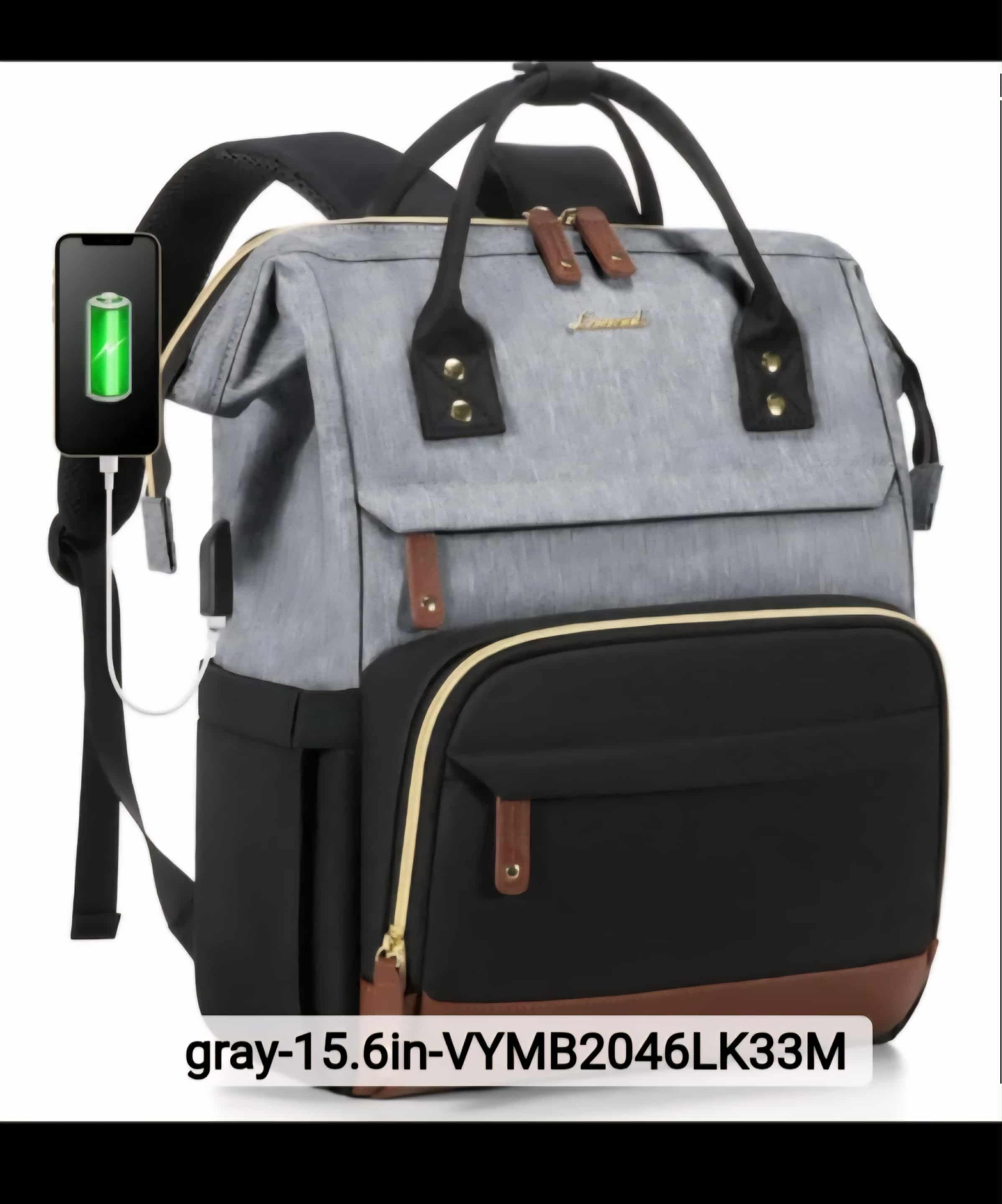 Travel Backpack/Handbag Gray/Black