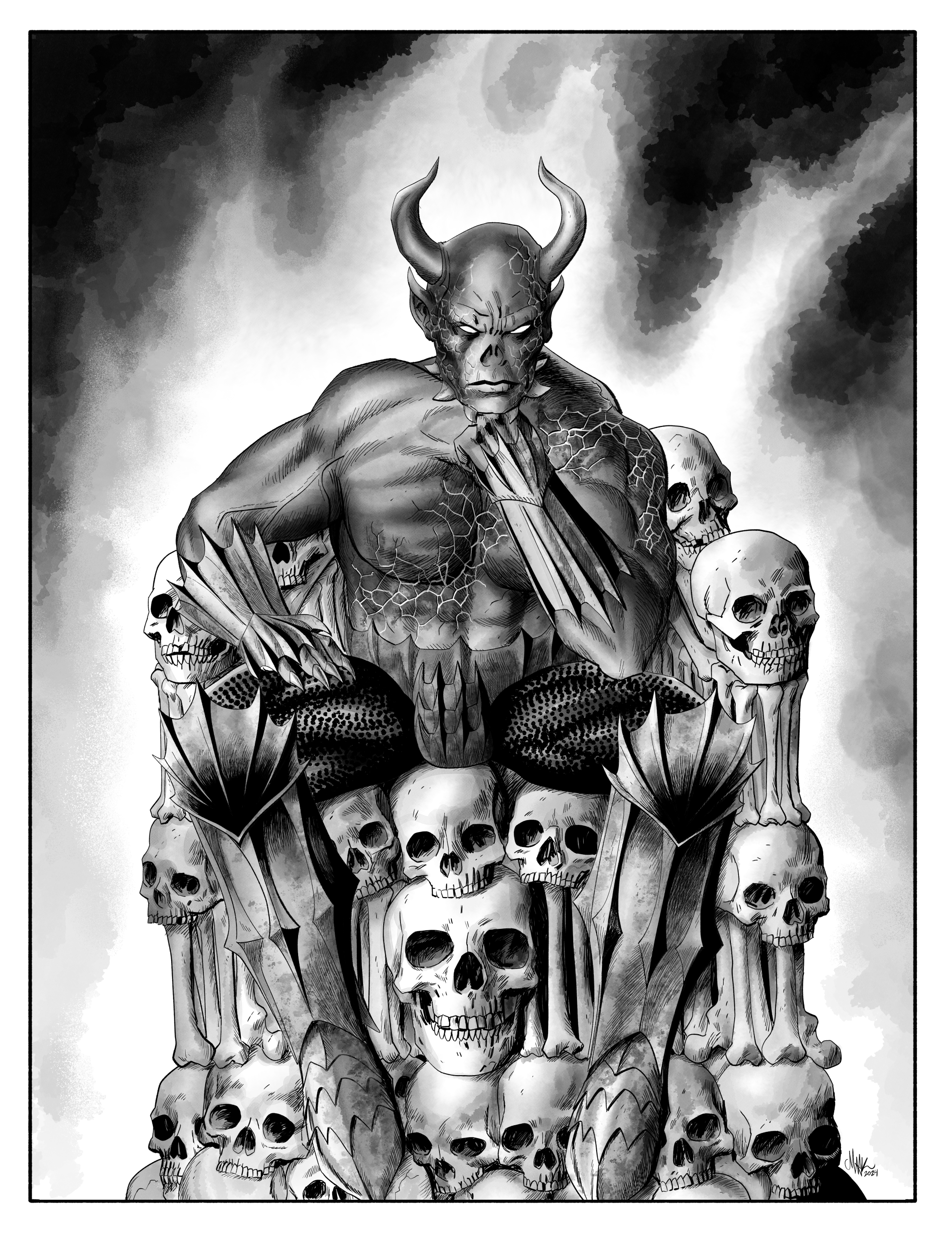 Deathshadow: Deathshadow is the main antagonist. He was once a beautiful creature who served the Tri-une one, but pride was as found in him. He thought to over throw the Tri-une one and take over the Celestial Realm, but he underestimate the all powerful one. He decieved a 3rd part of the light bearers in his insurrection against the Tri-une one. He ultimately failed, and was cursed and cast to the Earth with his followers. He became Deathshadow and his followers became shadow demons.     Isaiah 14:12