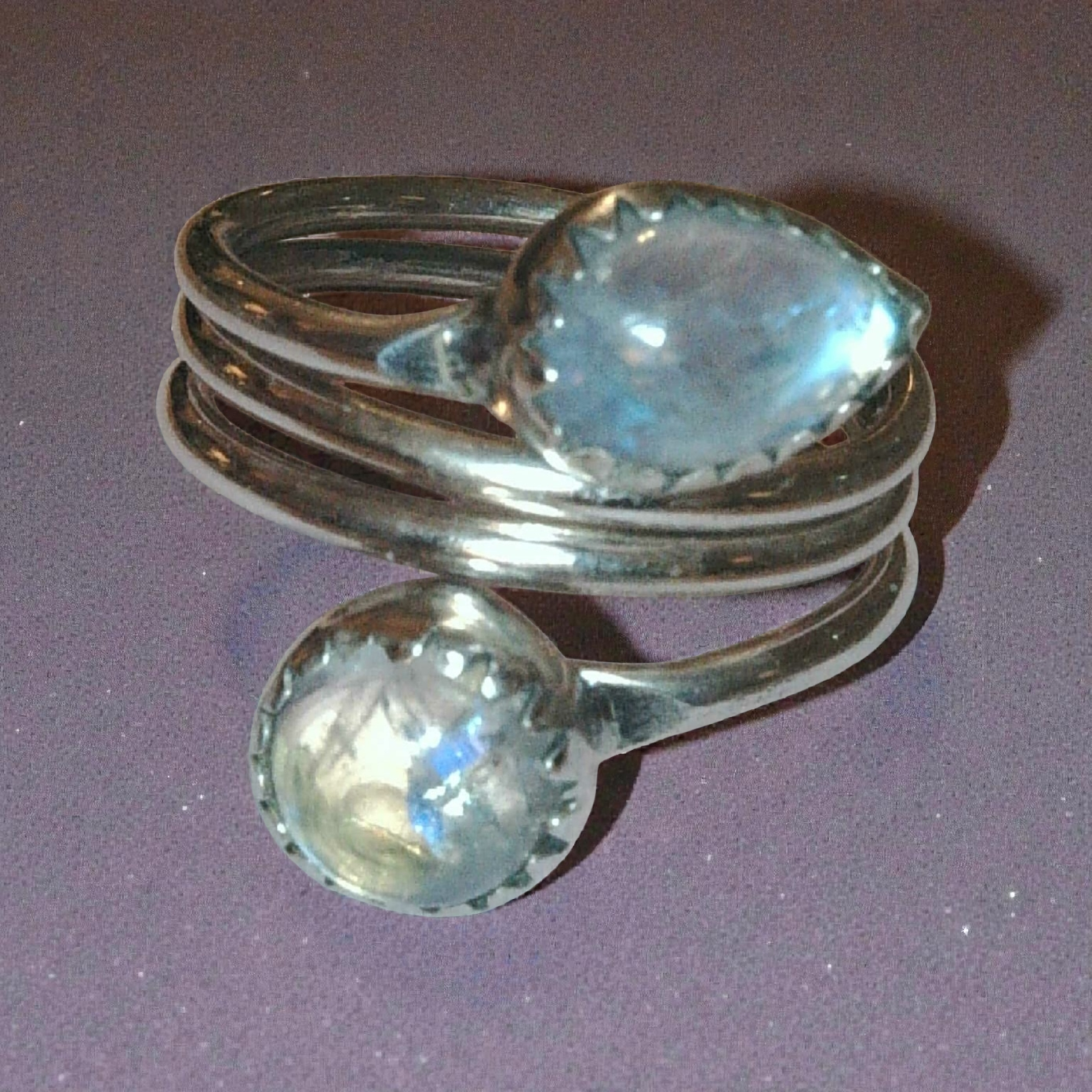 Sterling w/moonstones 