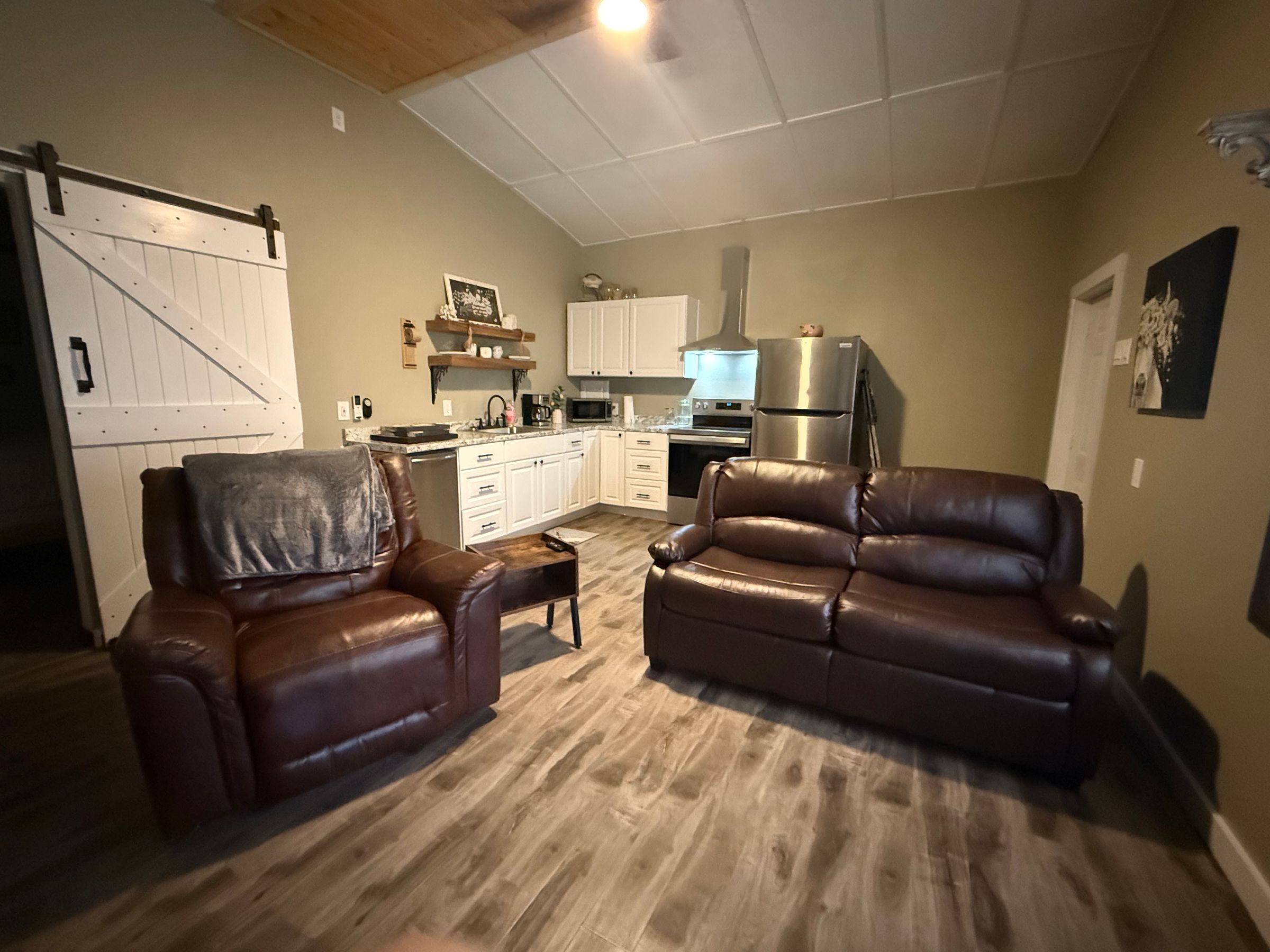 Living area with pullout