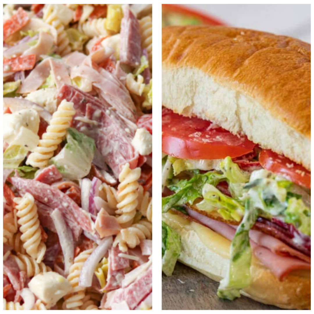 Italian Grinder Pasta Salad ($5) or Sub Sandwich ($6) 