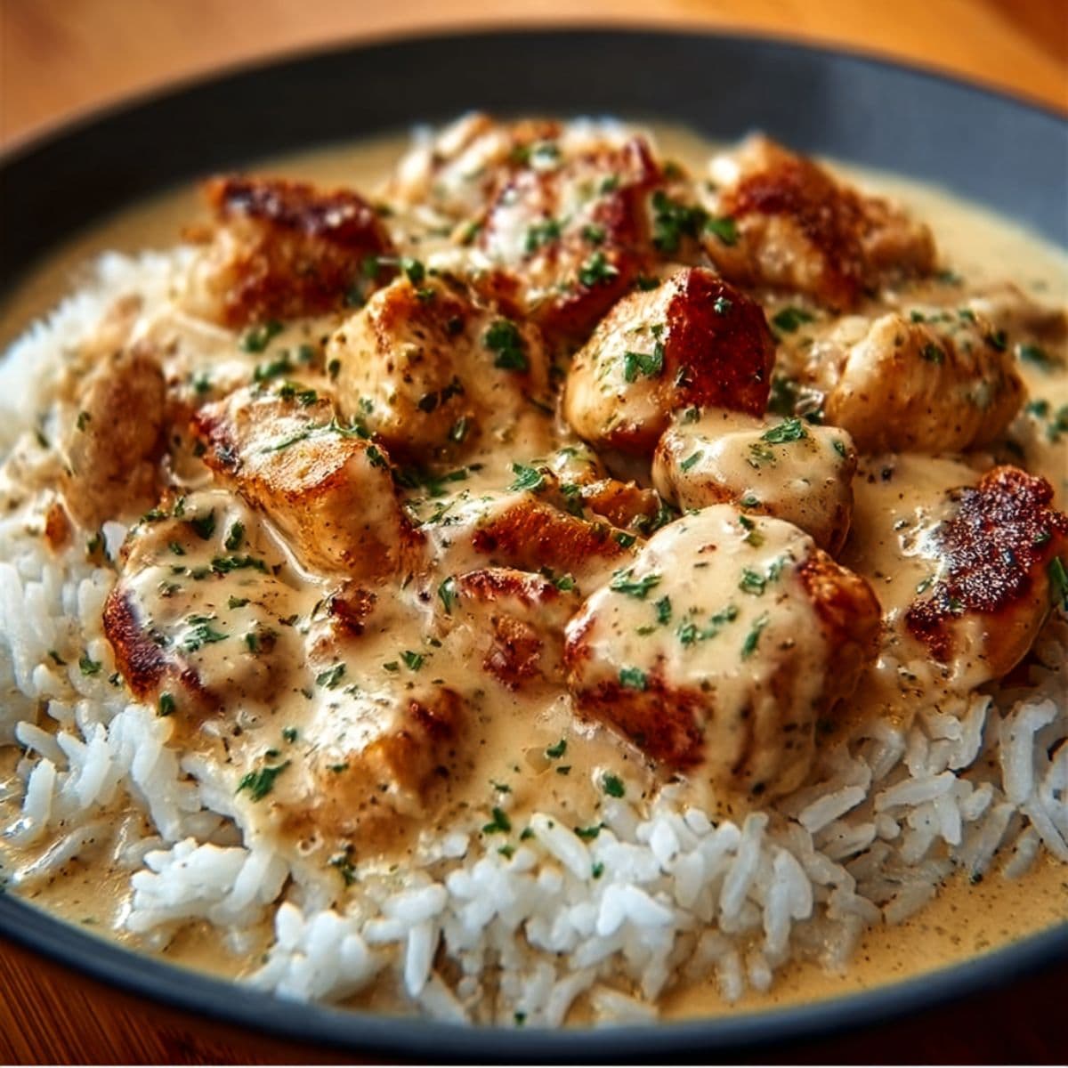 Creamy Smothered Chicken & Rice ($10-45)