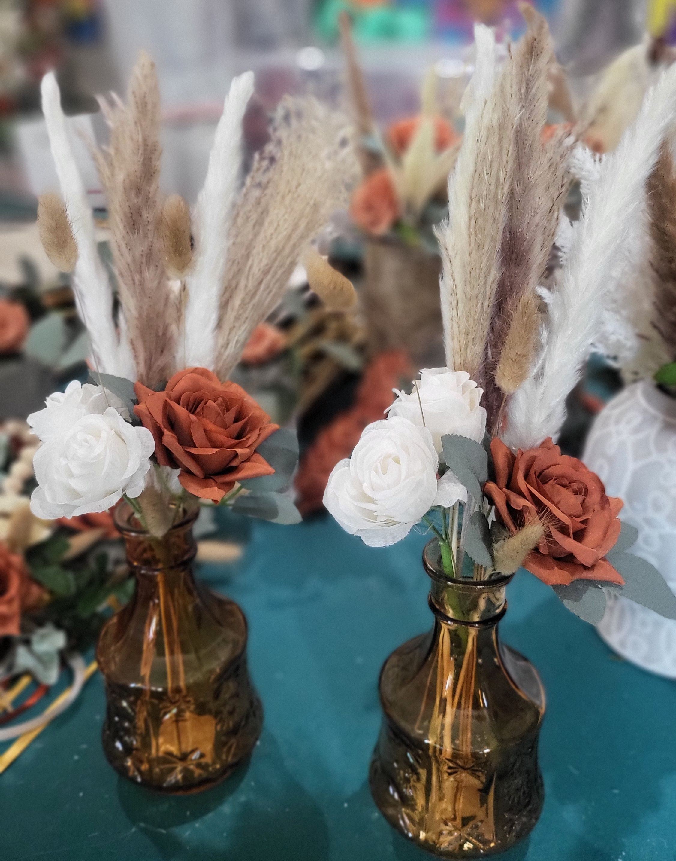 Terracotta Rose Vases