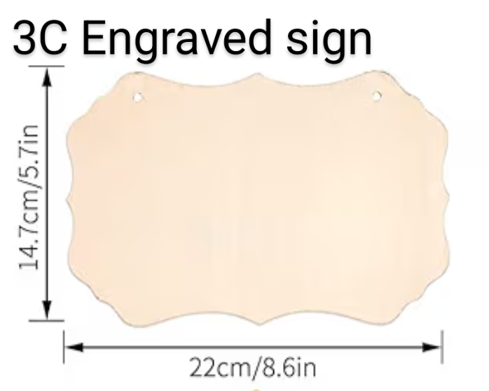 3C Engraved sign
