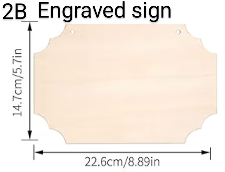 2B Engraved sign
